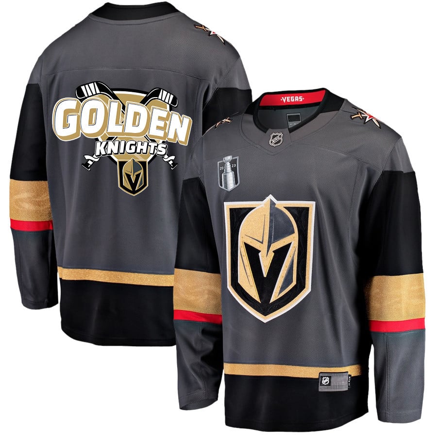 Vegas Golden Knights Champions of the Ice 2023 Stanley Cup Men Hockey Jersey - Black - JS259 