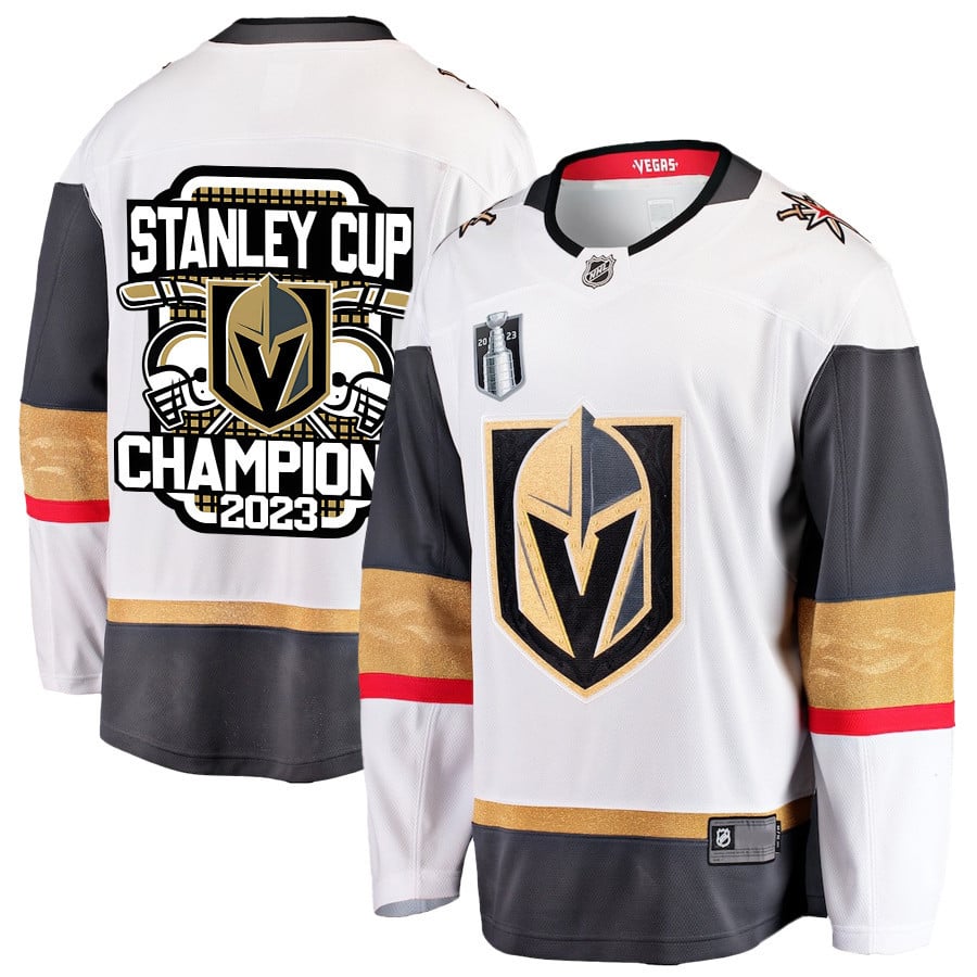 Vegas Golden Knights Crowned Champions 2023 Stanley Cup Men Hockey Jersey - White - JS472 