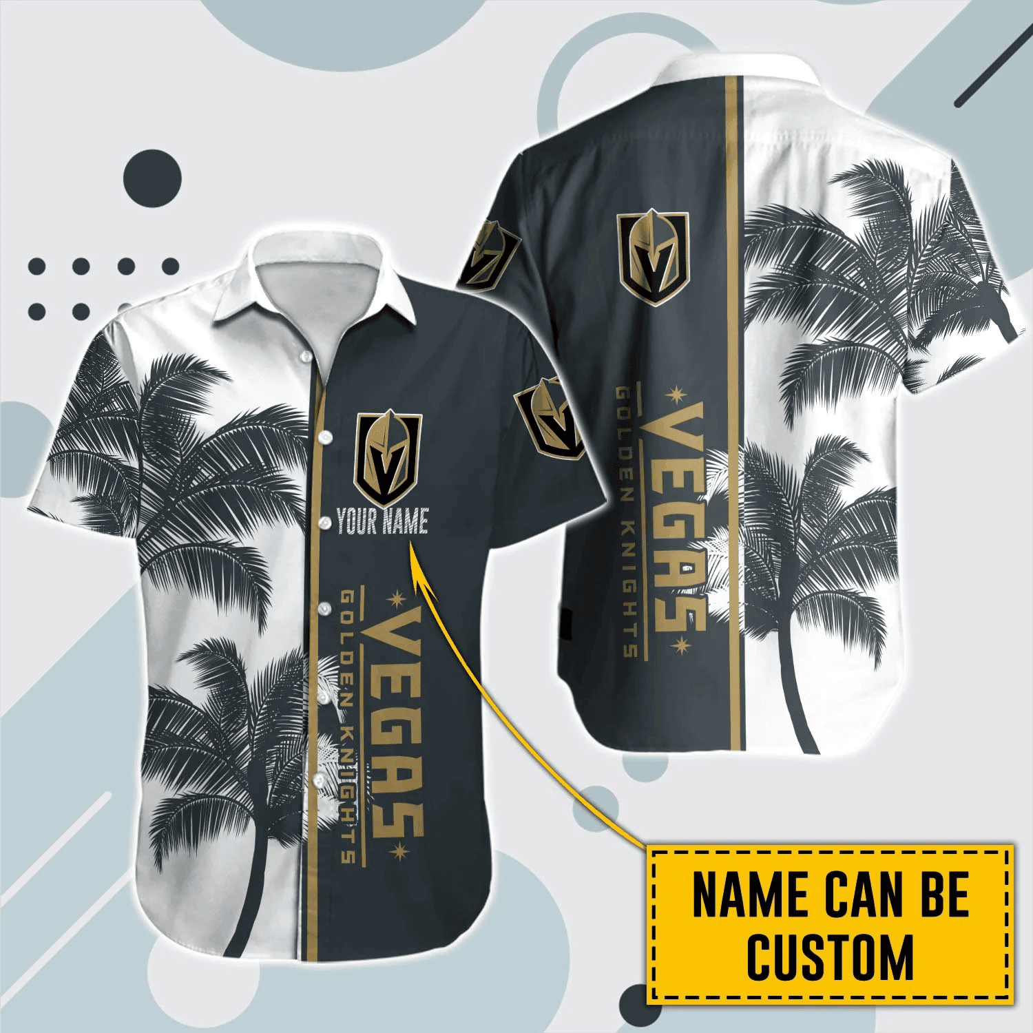 Alternative view of Vegas Golden Knights Hawaiian Shirt And Set - Customized - JS487 