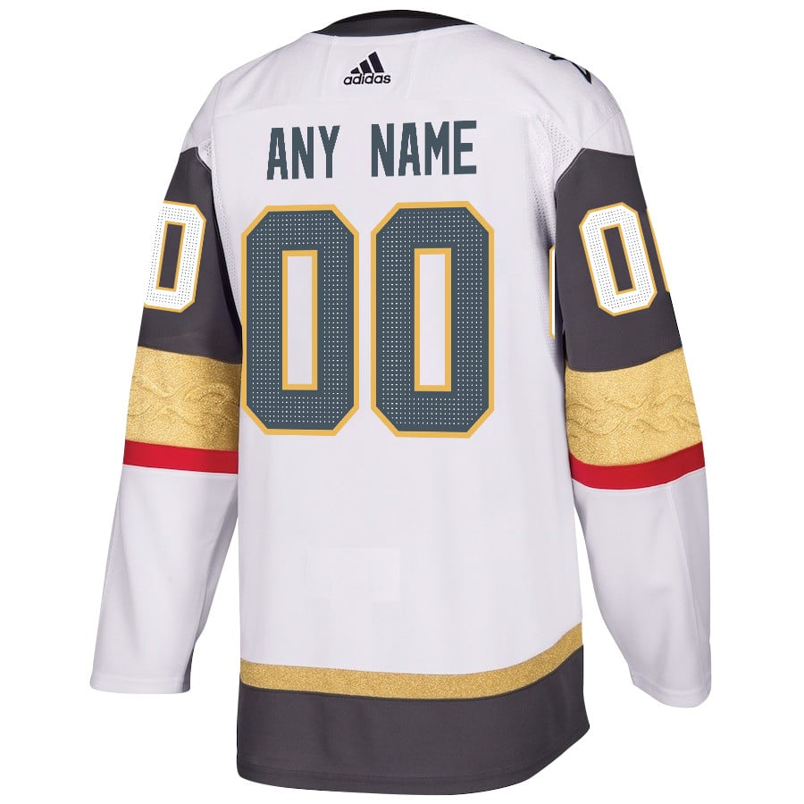 Alternative view of Vegas Golden Knights Stanley Cup 2023 Final Patch Away Breakaway Custom Men Hockey Jersey - White - JS712 