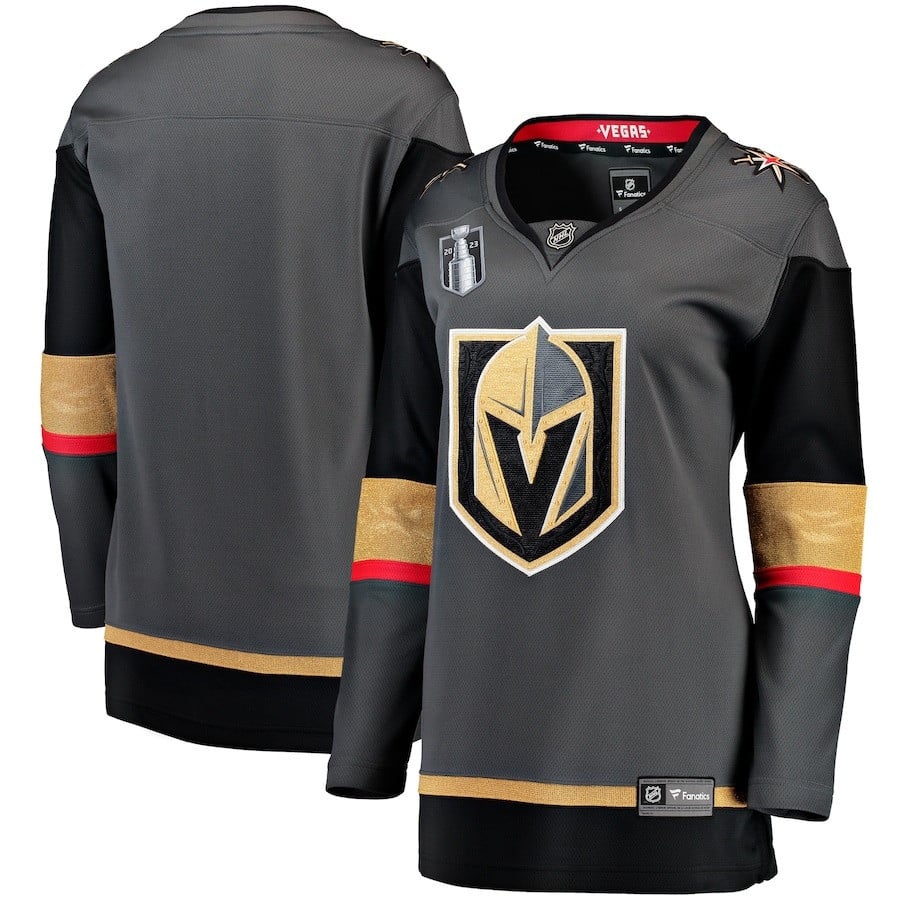Vegas Golden Knights Women's 2023 Stanley Cup Final Alternate Breakaway Hockey Jersey - Black - JS523 