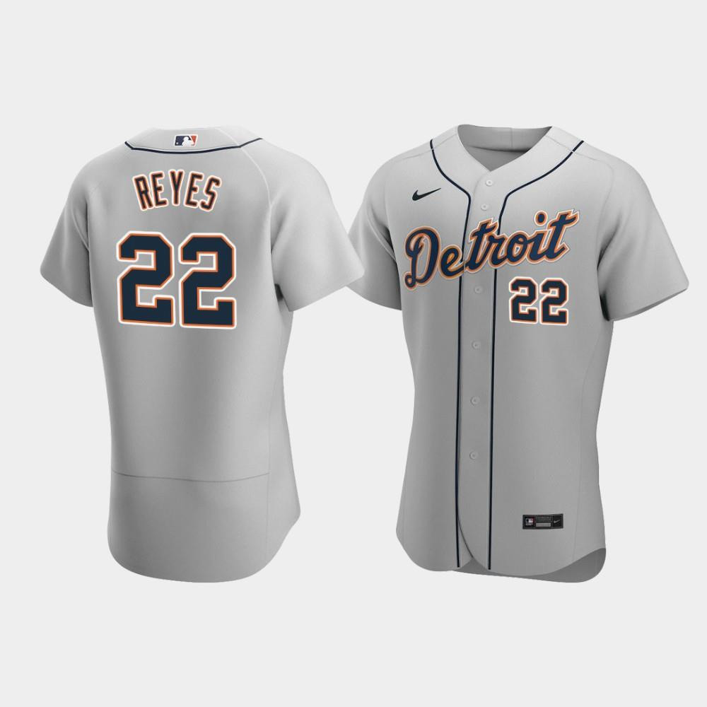 Victor Reyes 22 Detroit Tigers Gray Road Baseball Jersey Baseball Jersey