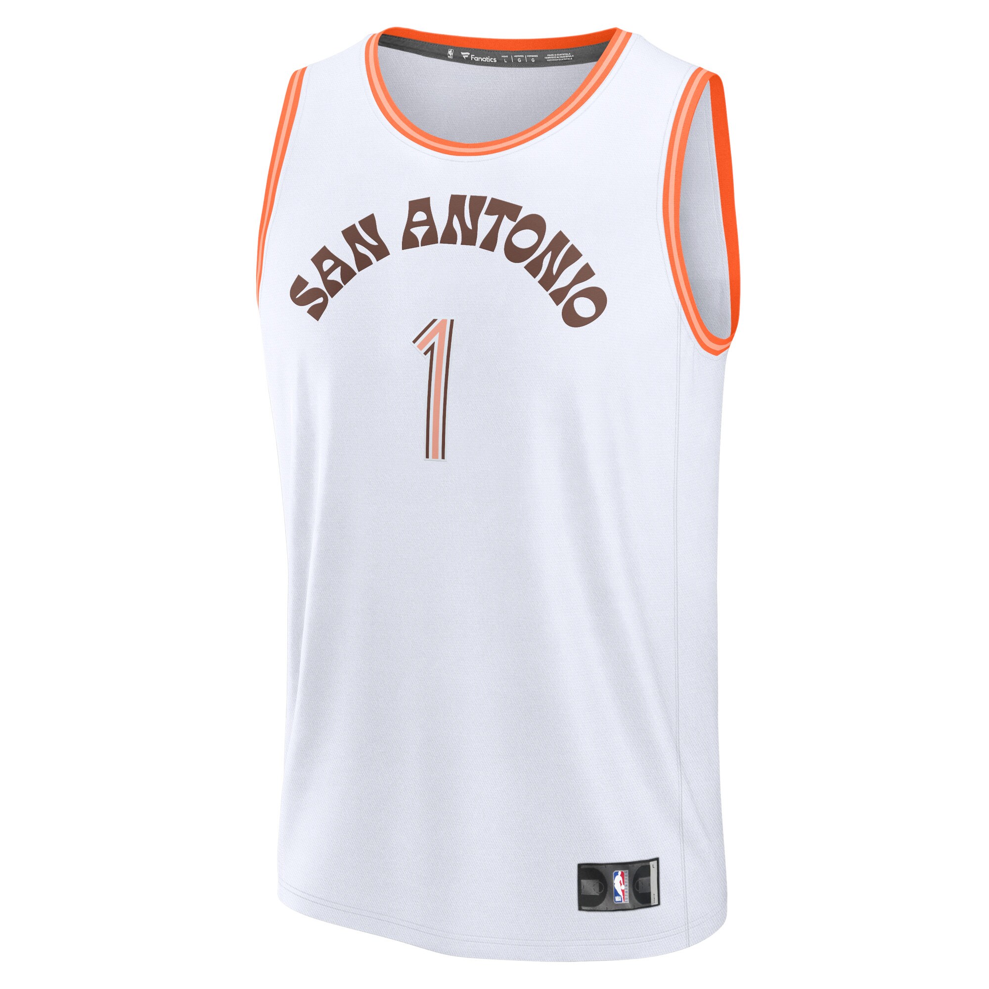 Alternative view of Victor Wembanyama San Antonio Spurs Fanatics Fast Break Basketball Jersey - White - City Edition