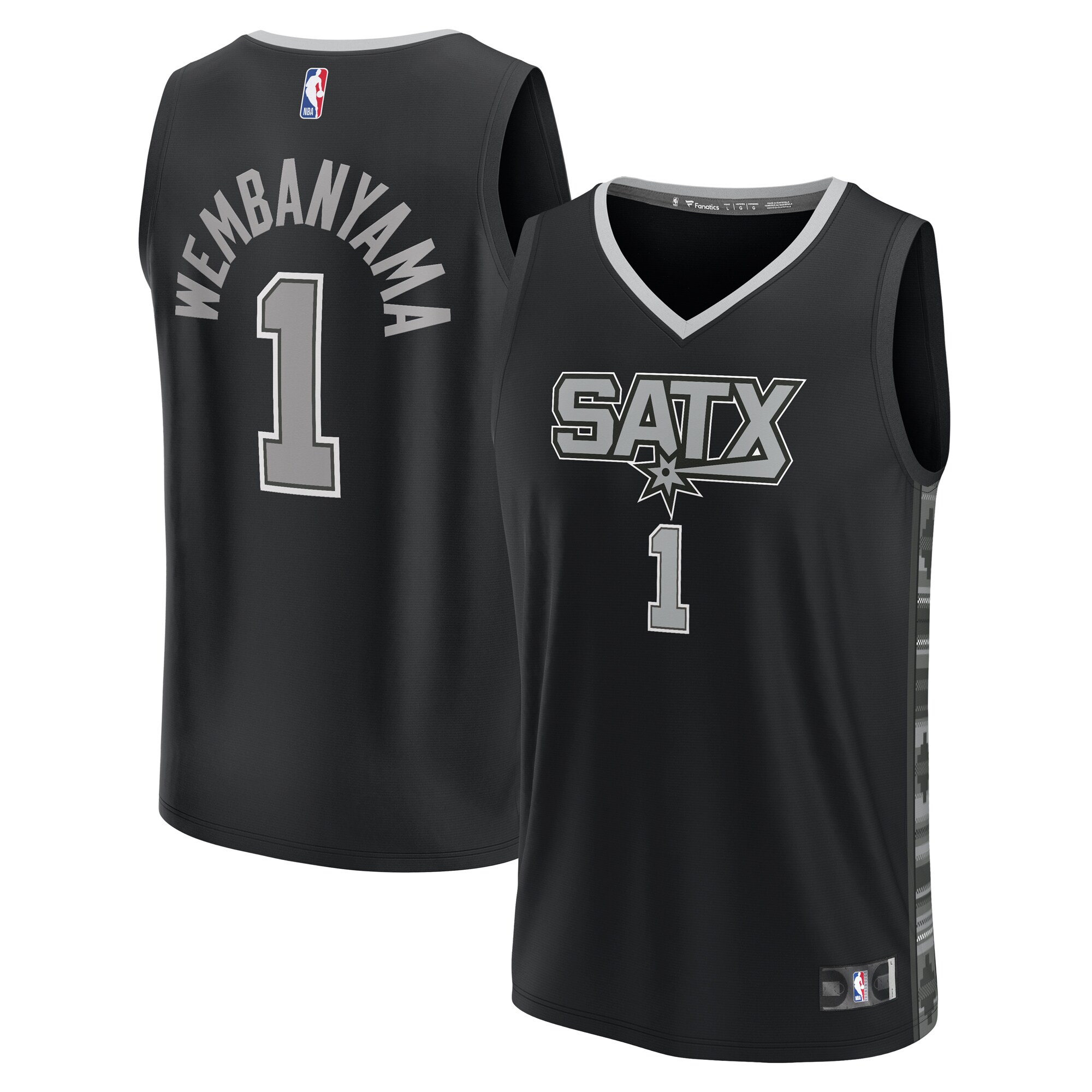 Victor Wembanyama San Antonio Spurs Fanatics Youth Fast Break Player Basketball Jersey - Statement Edition - Black