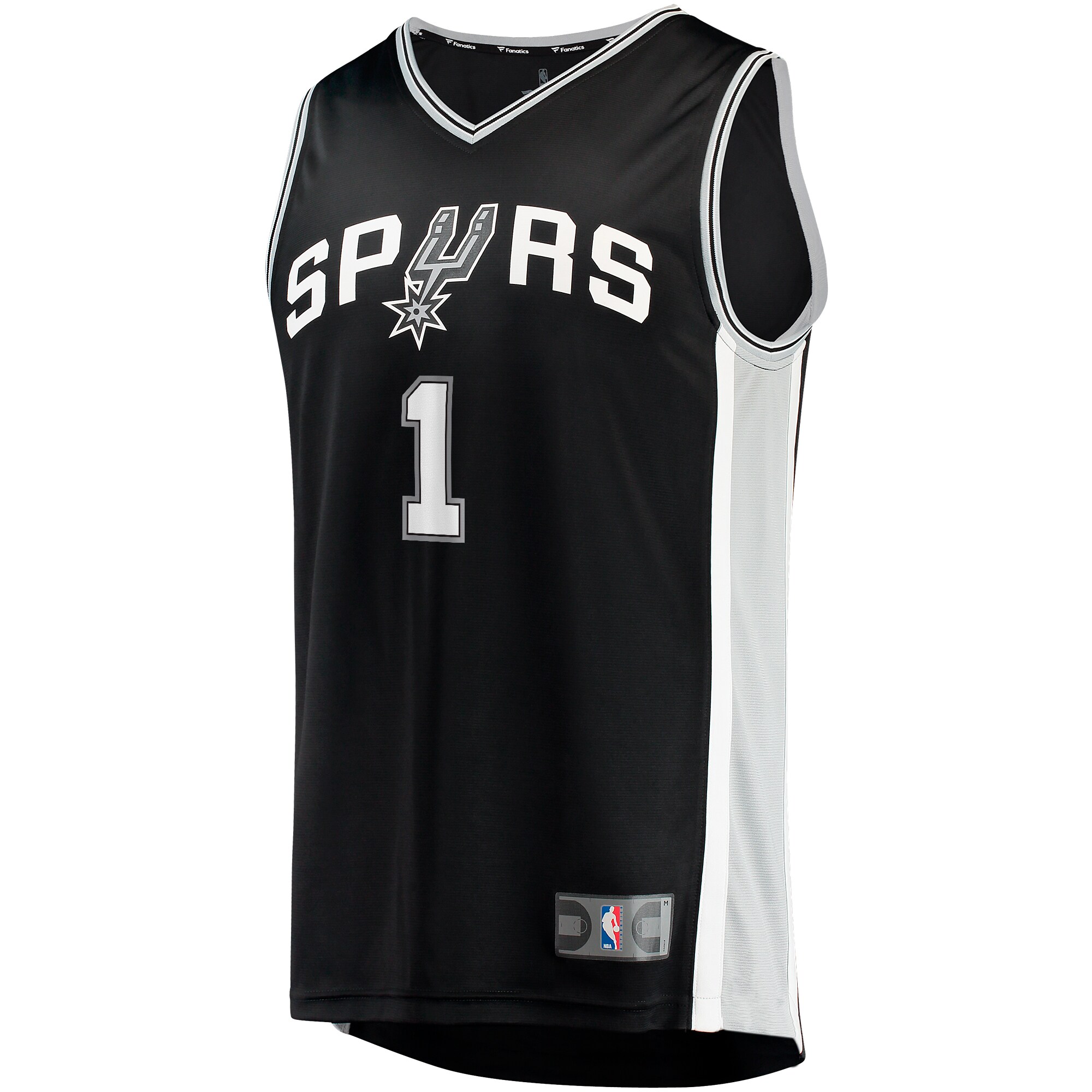 Alternative view of Victor Wembanyama San Antonio Spurs Fanatics Youth Fast Break Replica Basketball Jersey - Icon Edition - Black