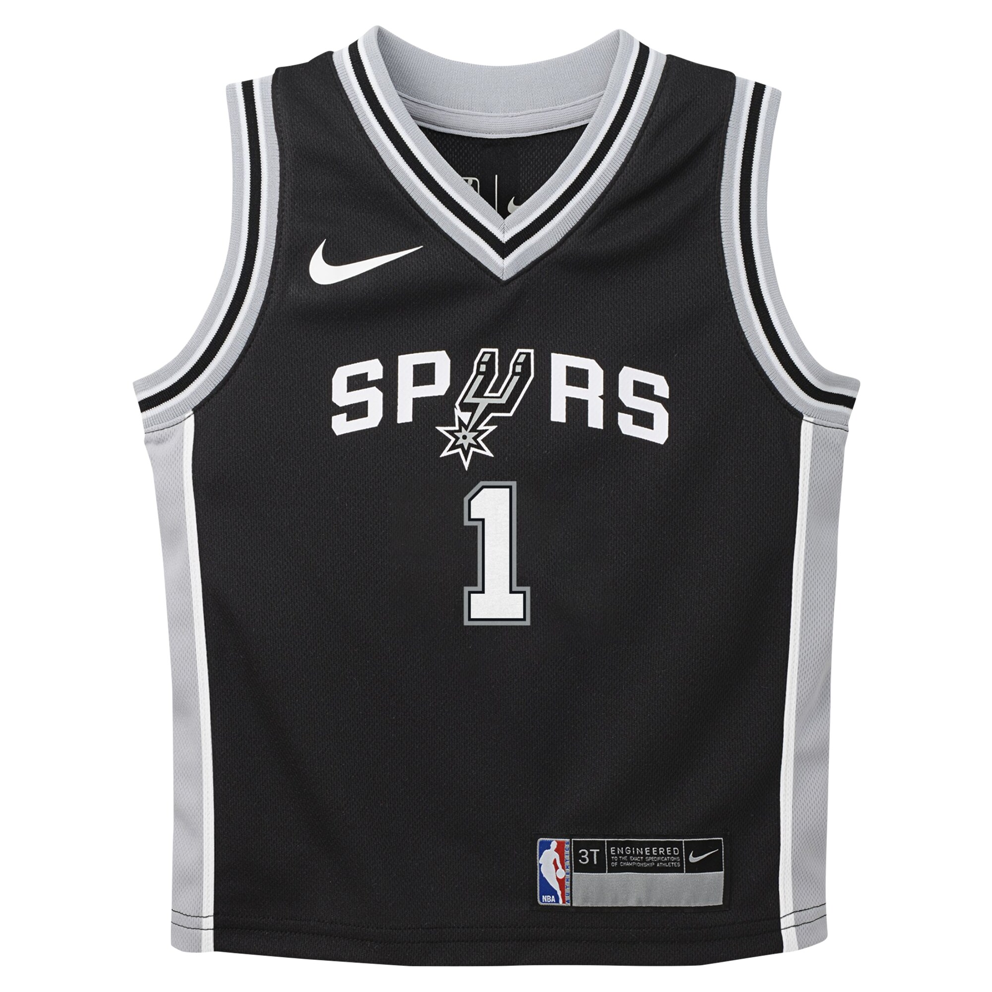 Alternative view of Victor Wembanyama San Antonio Spurs Preschool Swingman Player Basketball Jersey - Icon Edition - Black
