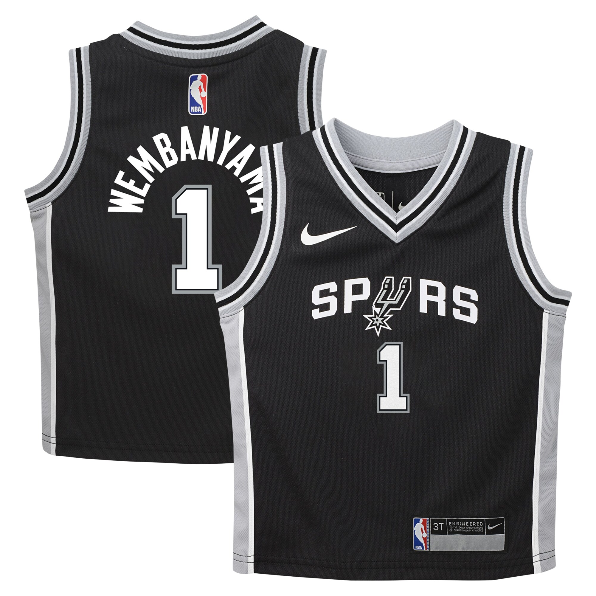 Victor Wembanyama San Antonio Spurs Toddler Swingman Player Basketball Jersey - Icon Edition - Black