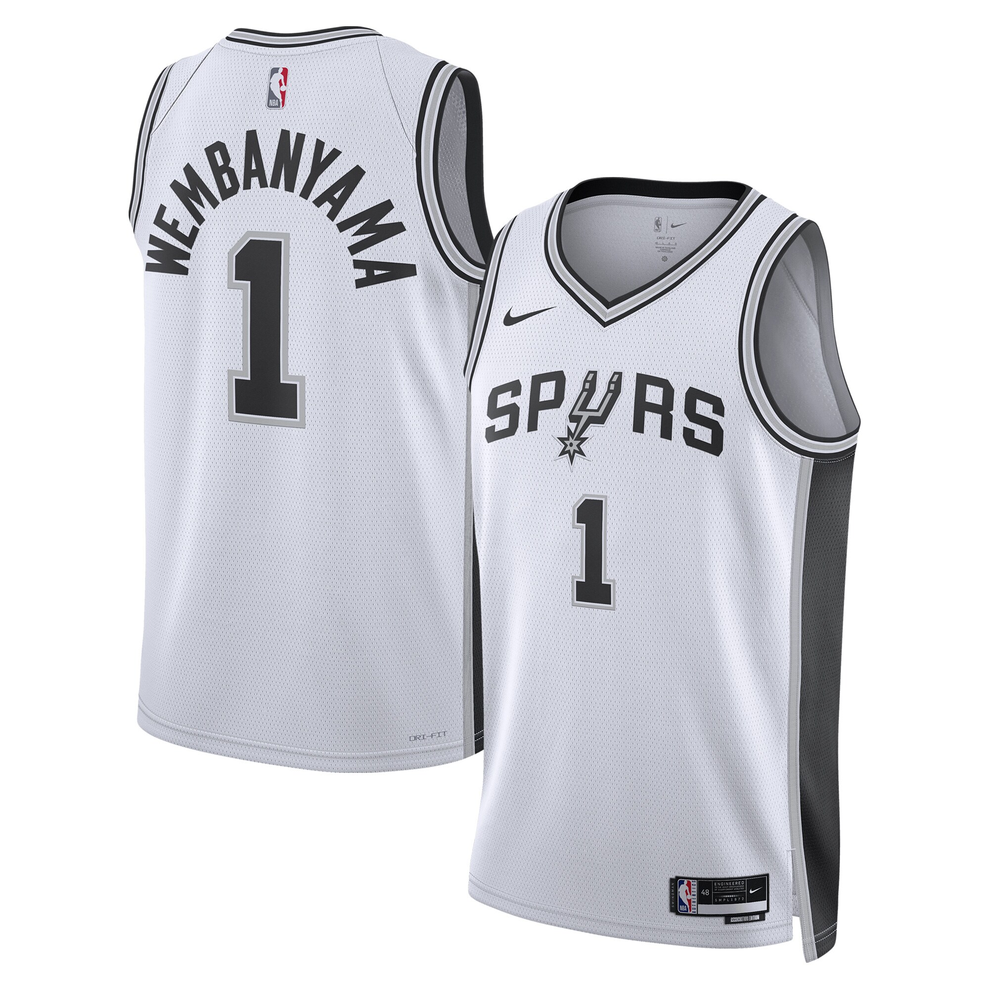 Victor Wembanyama San Antonio Spurs Unisex Swingman Basketball Jersey - Association Edition - White