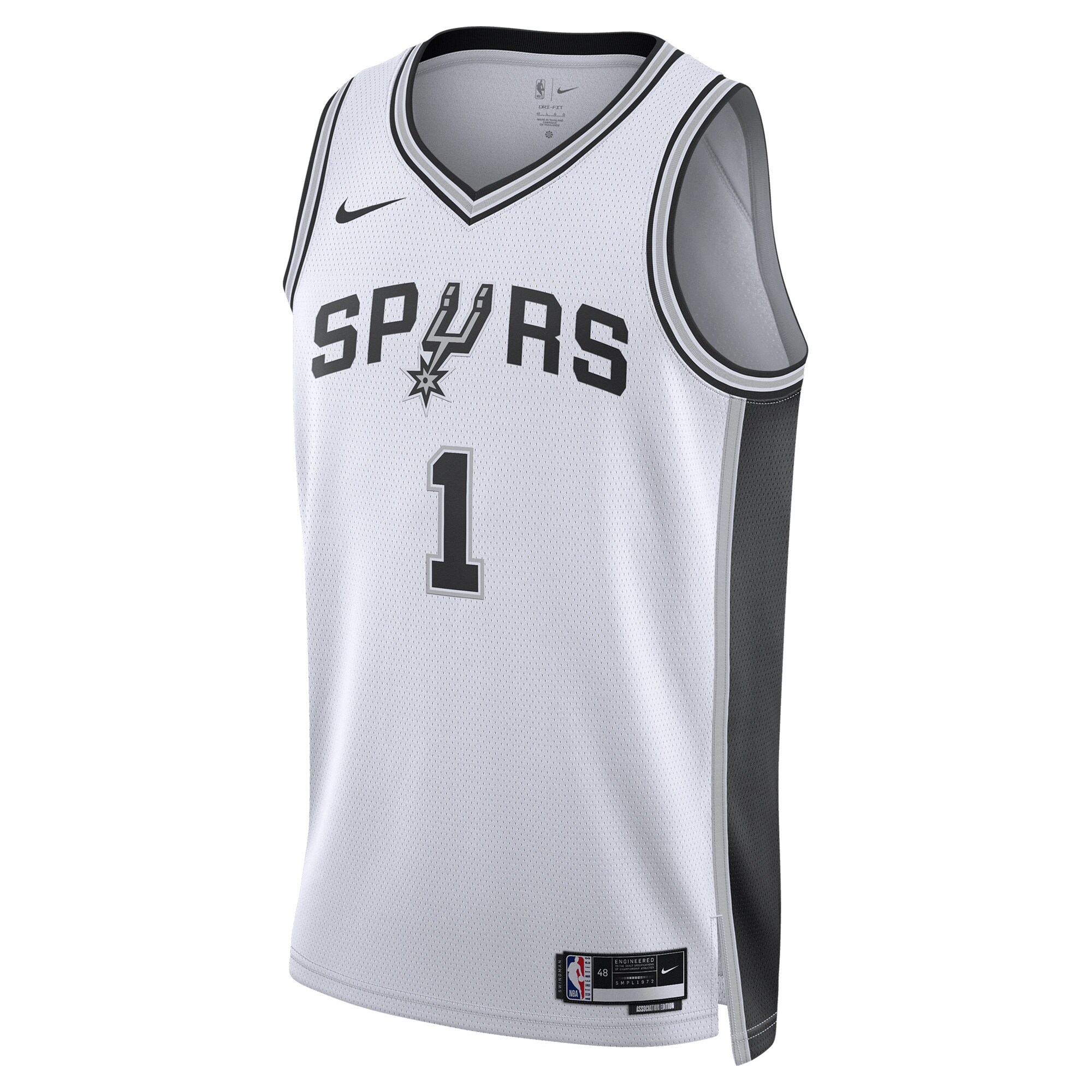 Alternative view of Victor Wembanyama San Antonio Spurs Unisex Swingman Basketball Jersey - Association Edition - White