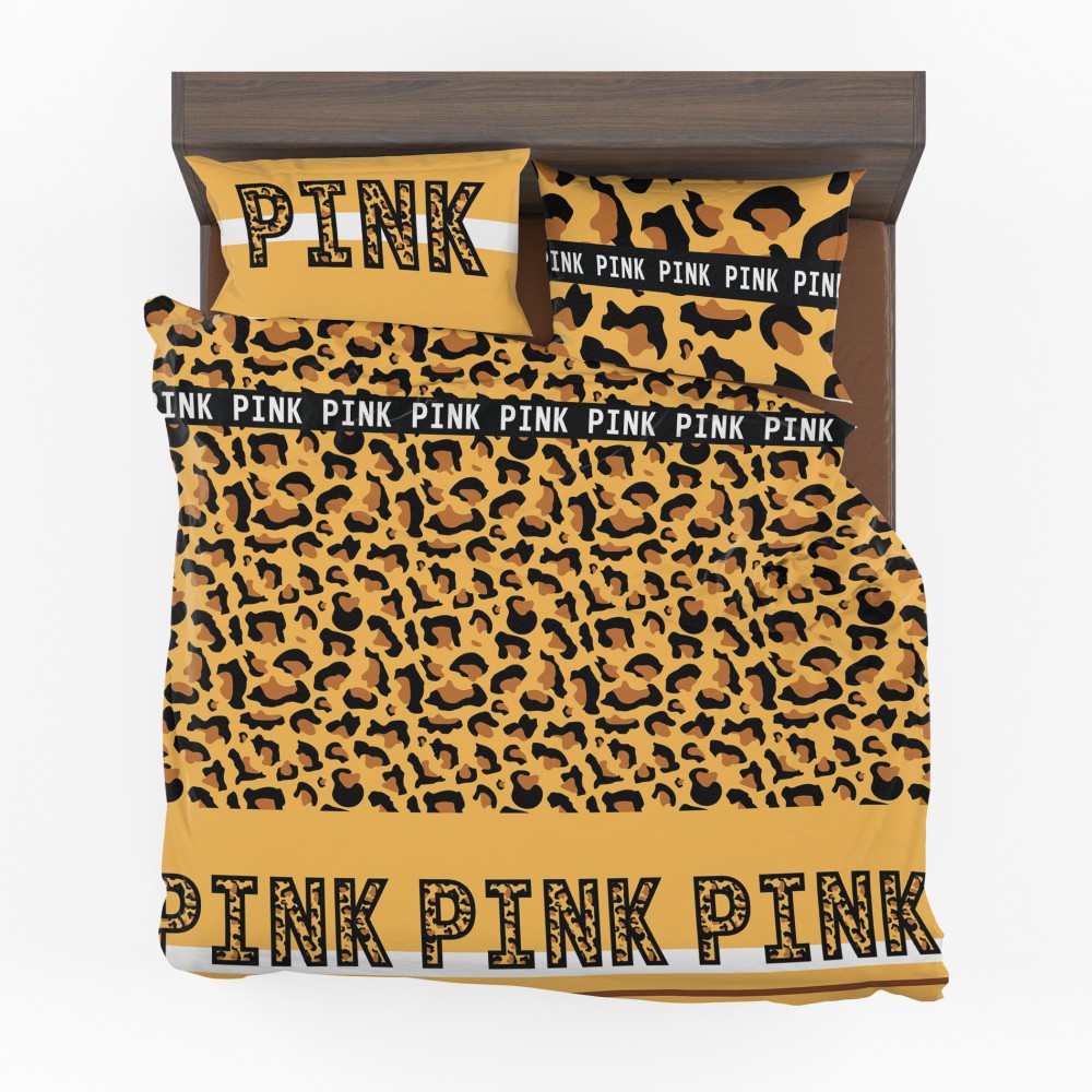 Alternative view of Victoria's Secret Pink Leopard Pattern Print Bedding Set - Custom Bedding Set