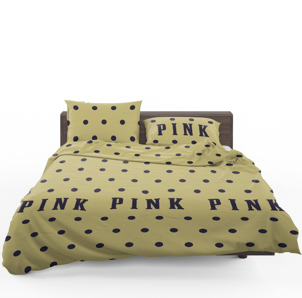 Victoria's Secret Yellow Color Polka Dot Pattern Bedding Set - Custom Bedding Set