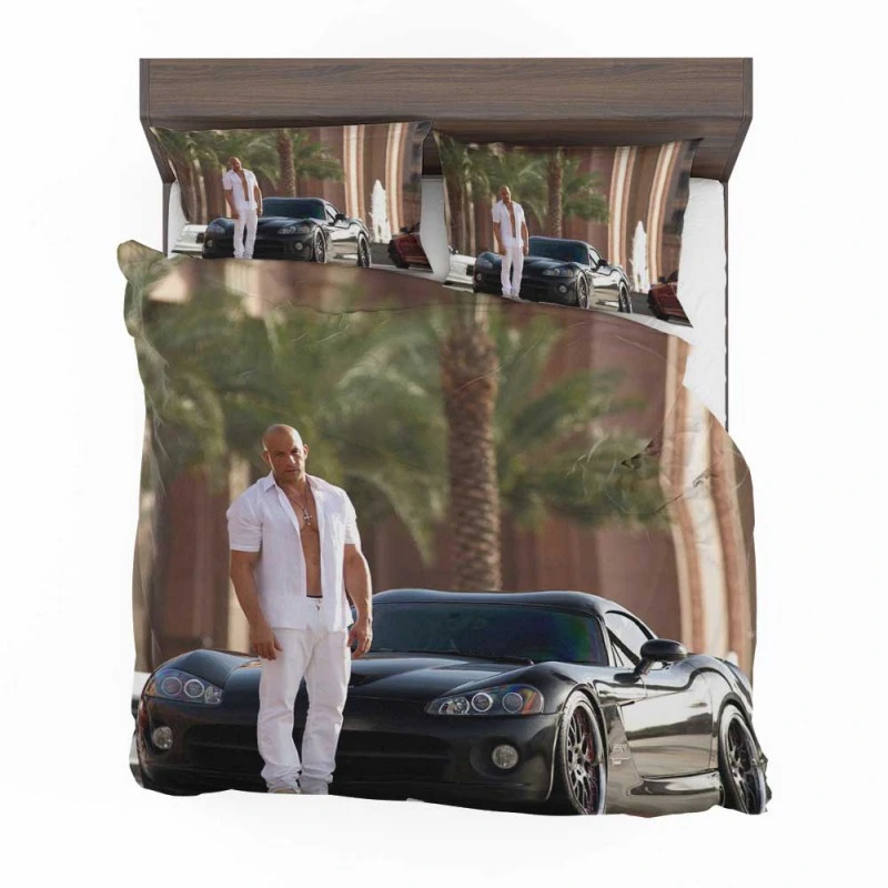 Alternative view of Vin Diesel In Furious 7 Movie Bedding Set - Custom Bedding Set