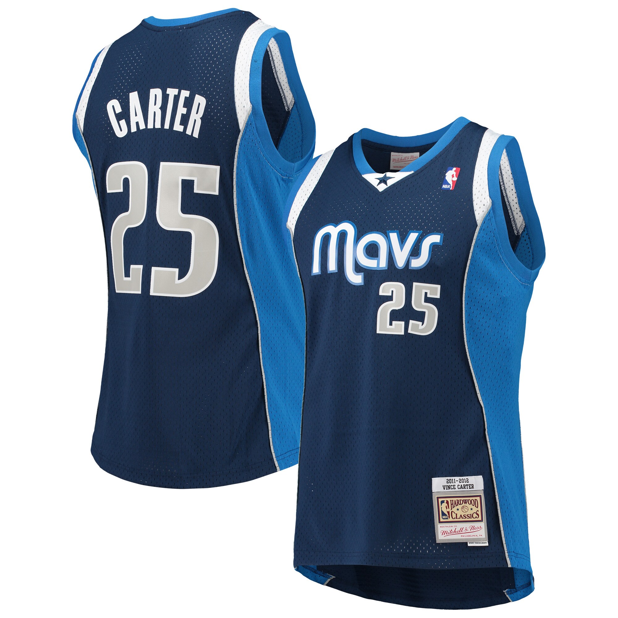 Vince Carter Dallas Mavericks Mitchell & Ness 2011/12 Hardwood Classics Swingman Basketball Jersey - Navy