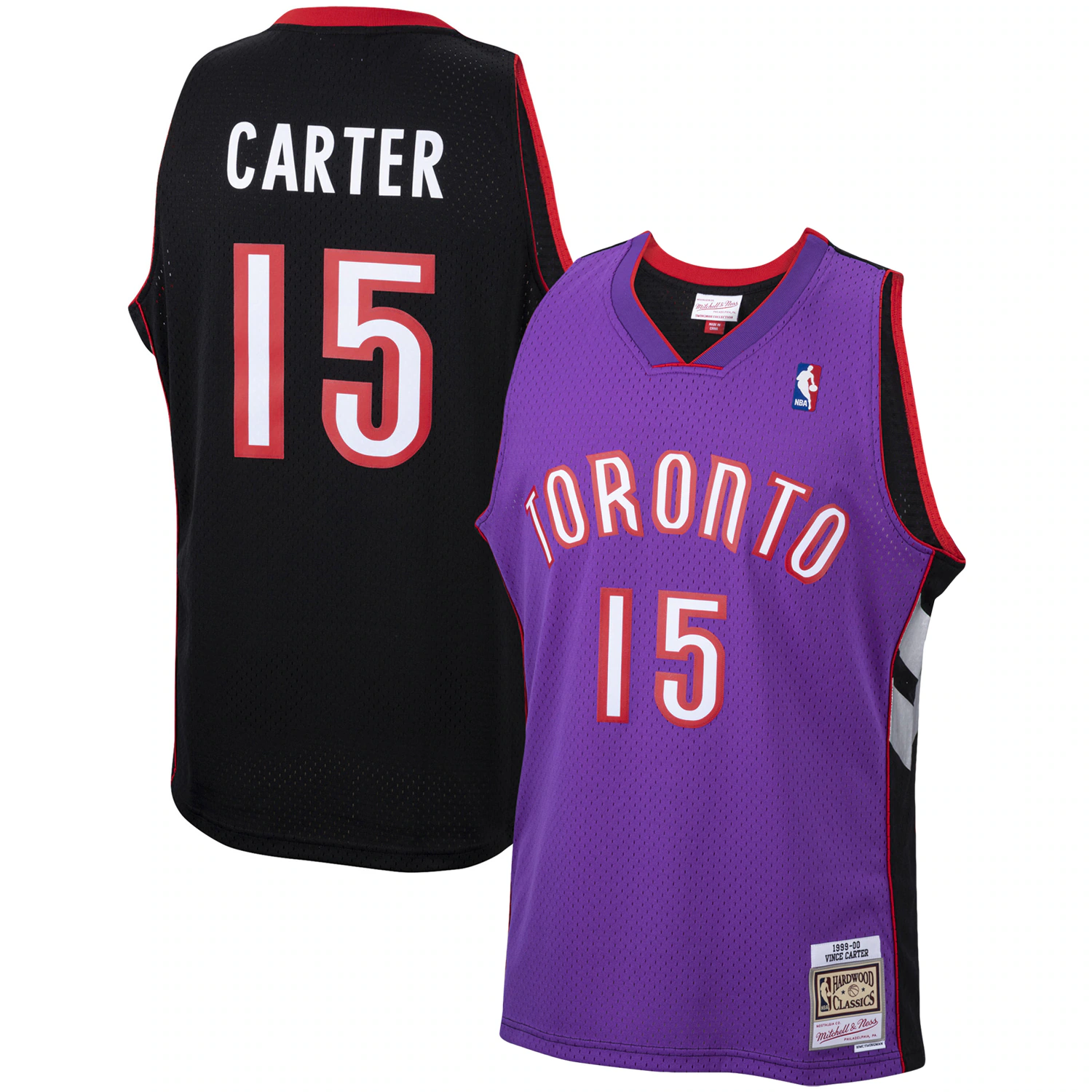 Alternative view of Vince Carter Toronto Raptors Mitchell & Ness 1999-2000 Hardwood Classics Swingman Jersey – Purple – Jsfangear Jersey Store