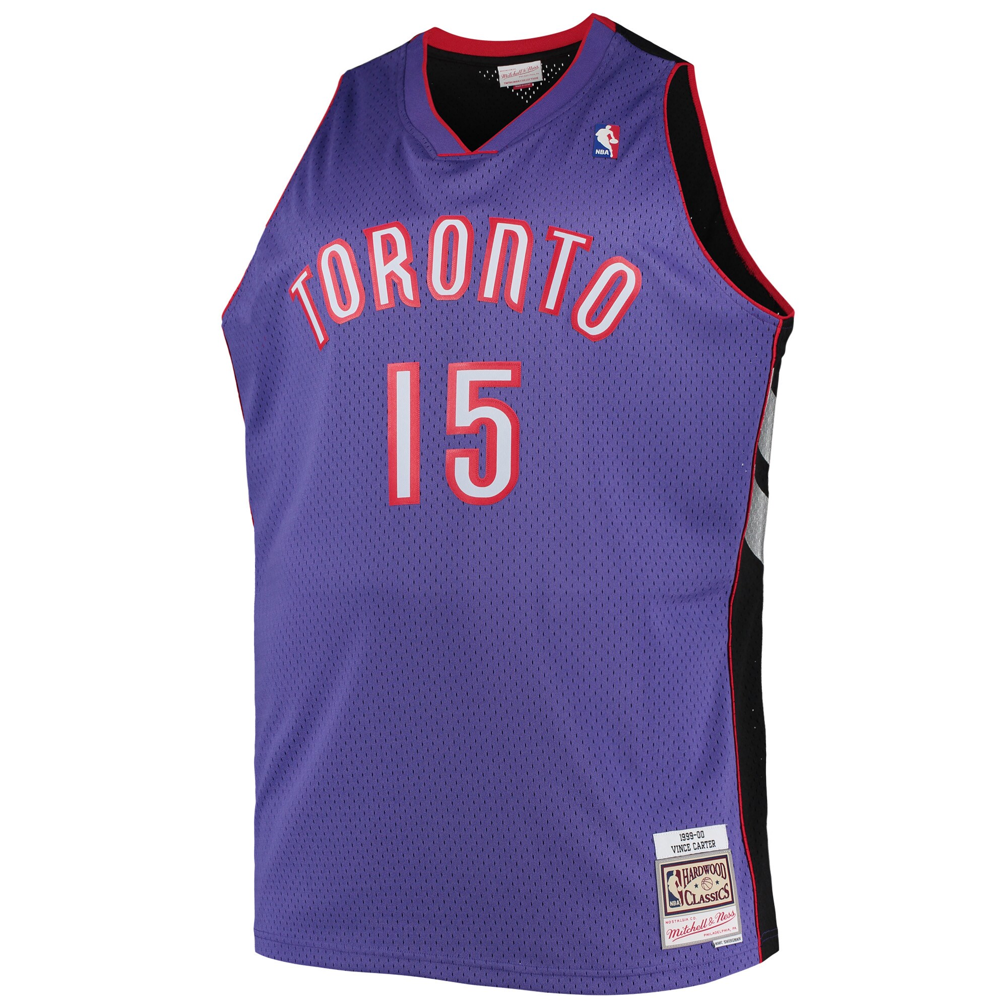 Alternative view of Vince Carter Toronto Raptors Mitchell & Ness Big & Tall 1999/00 Hardwood Classics Swingman Basketball Jersey - Purple