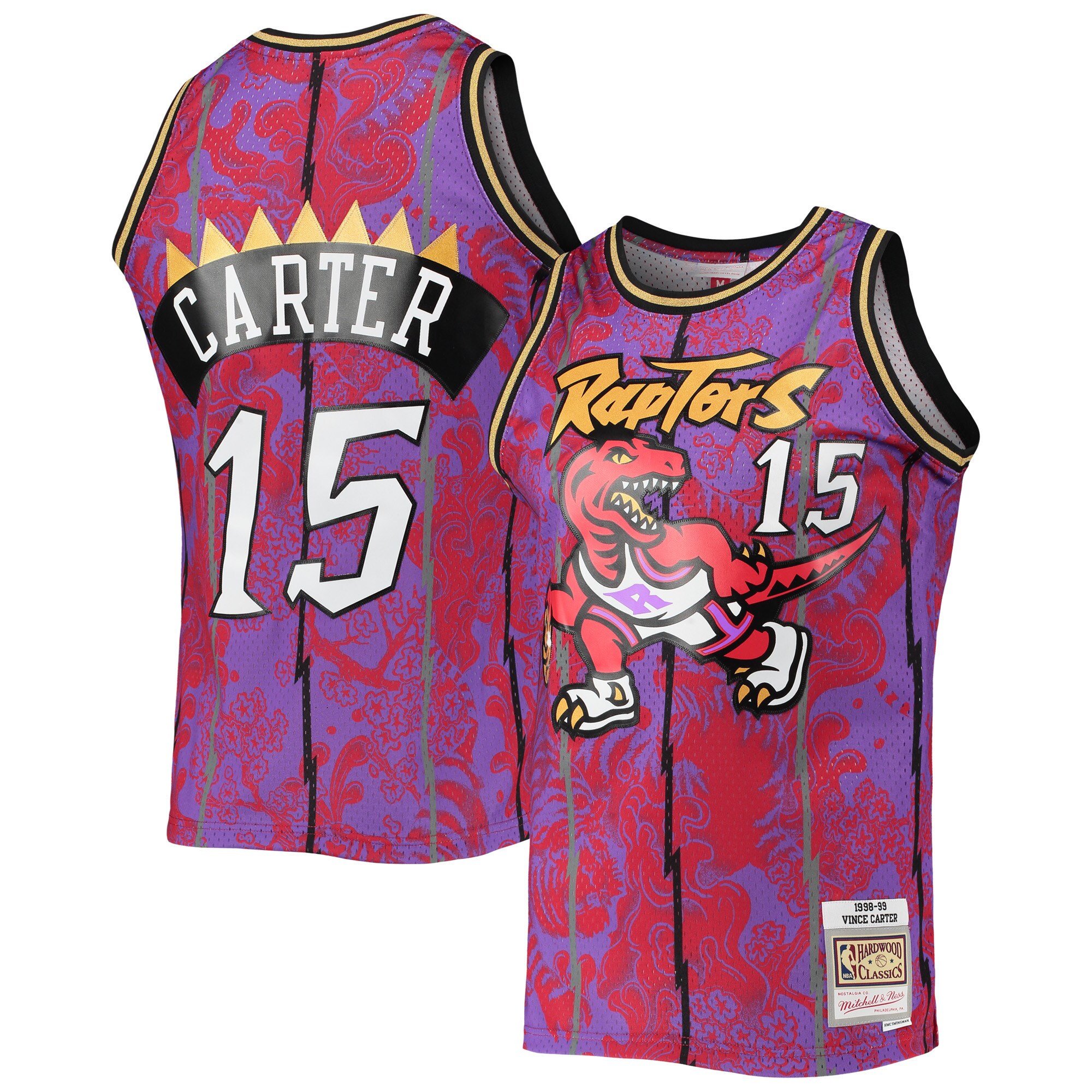Vince Carter Toronto Raptors Mitchell & Ness Hardwood Classics 1998/99 Lunar New Year Swingman Basketball Jersey - Purple