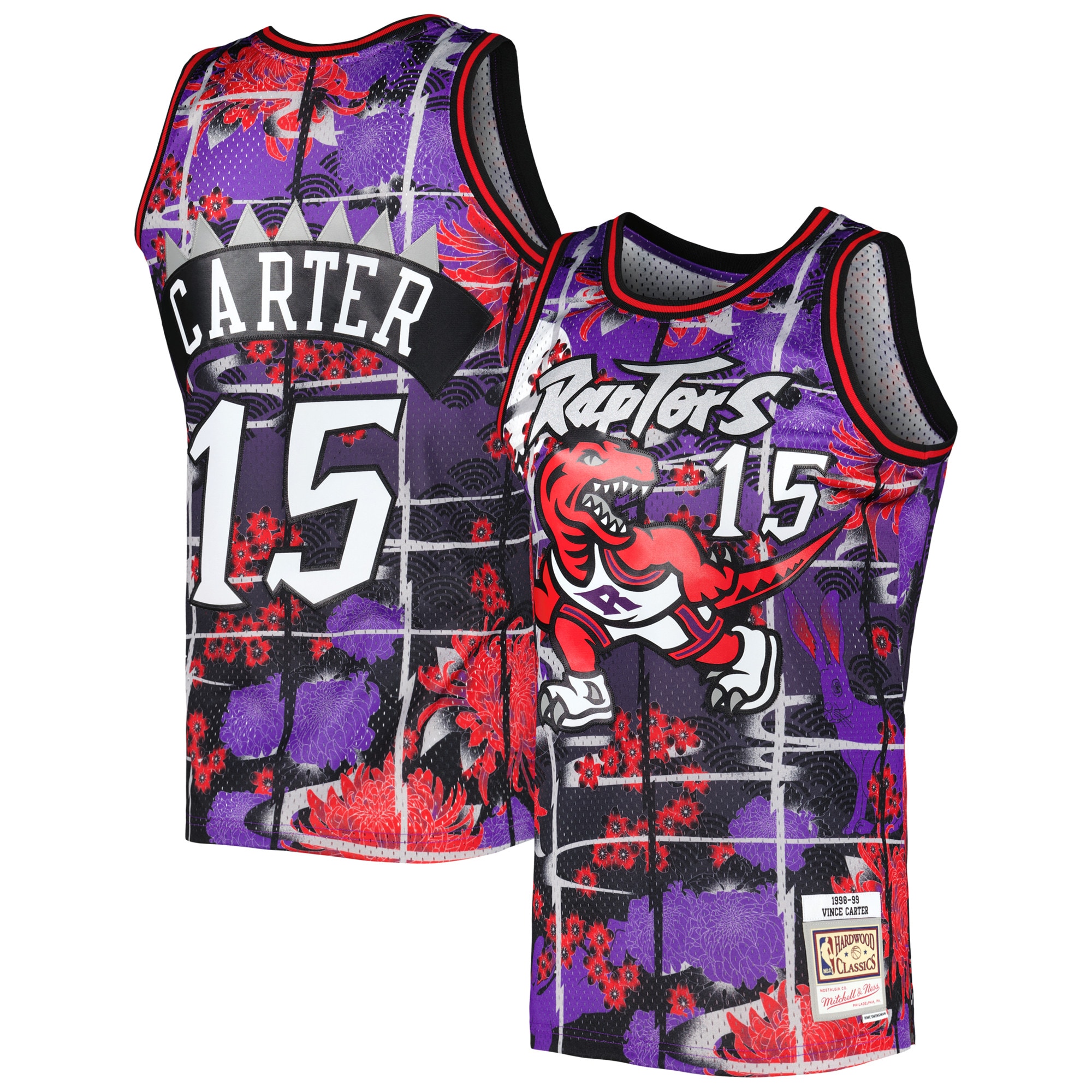 Vince Carter Toronto Raptors Mitchell & Ness Hardwood Classics Lunar New Year Swingman Basketball Jersey - Purple