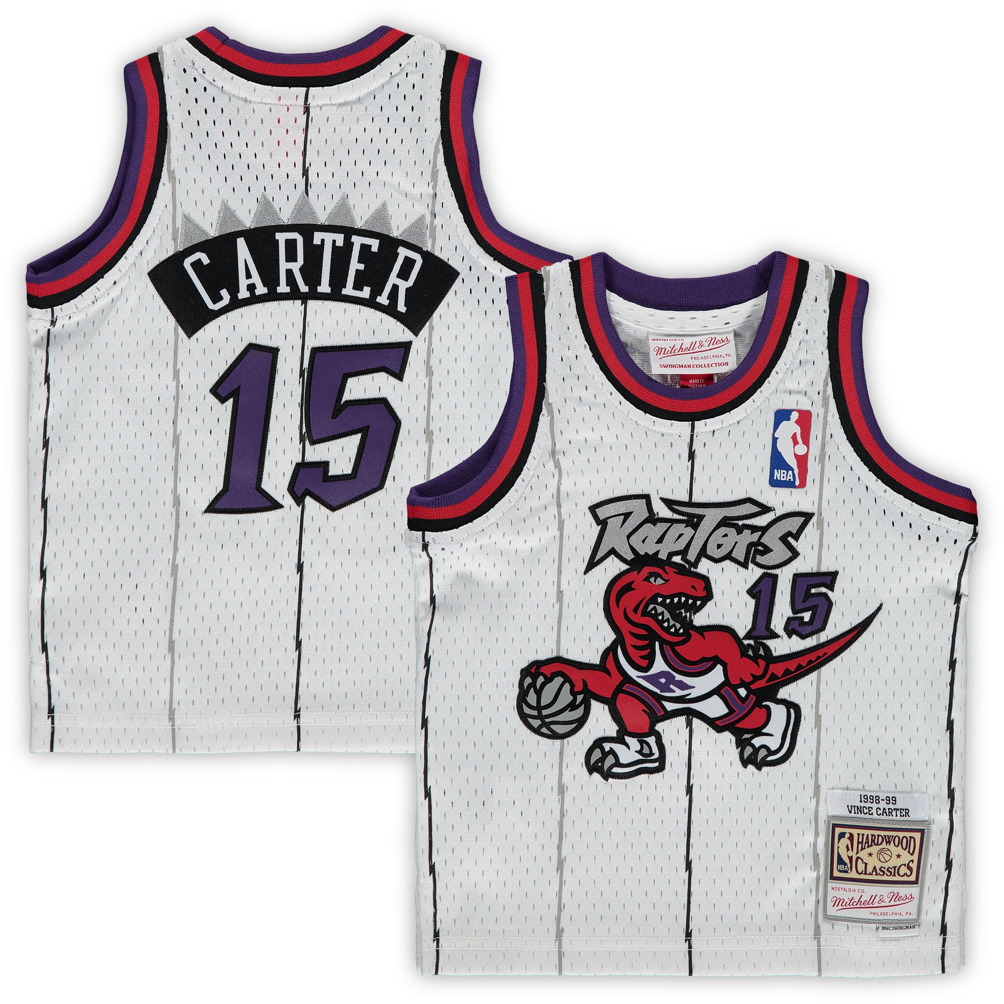 Vince Carter Toronto Raptors Mitchell & Ness Infant 1998/99 Hardwood Classics Player Basketball Jersey - White