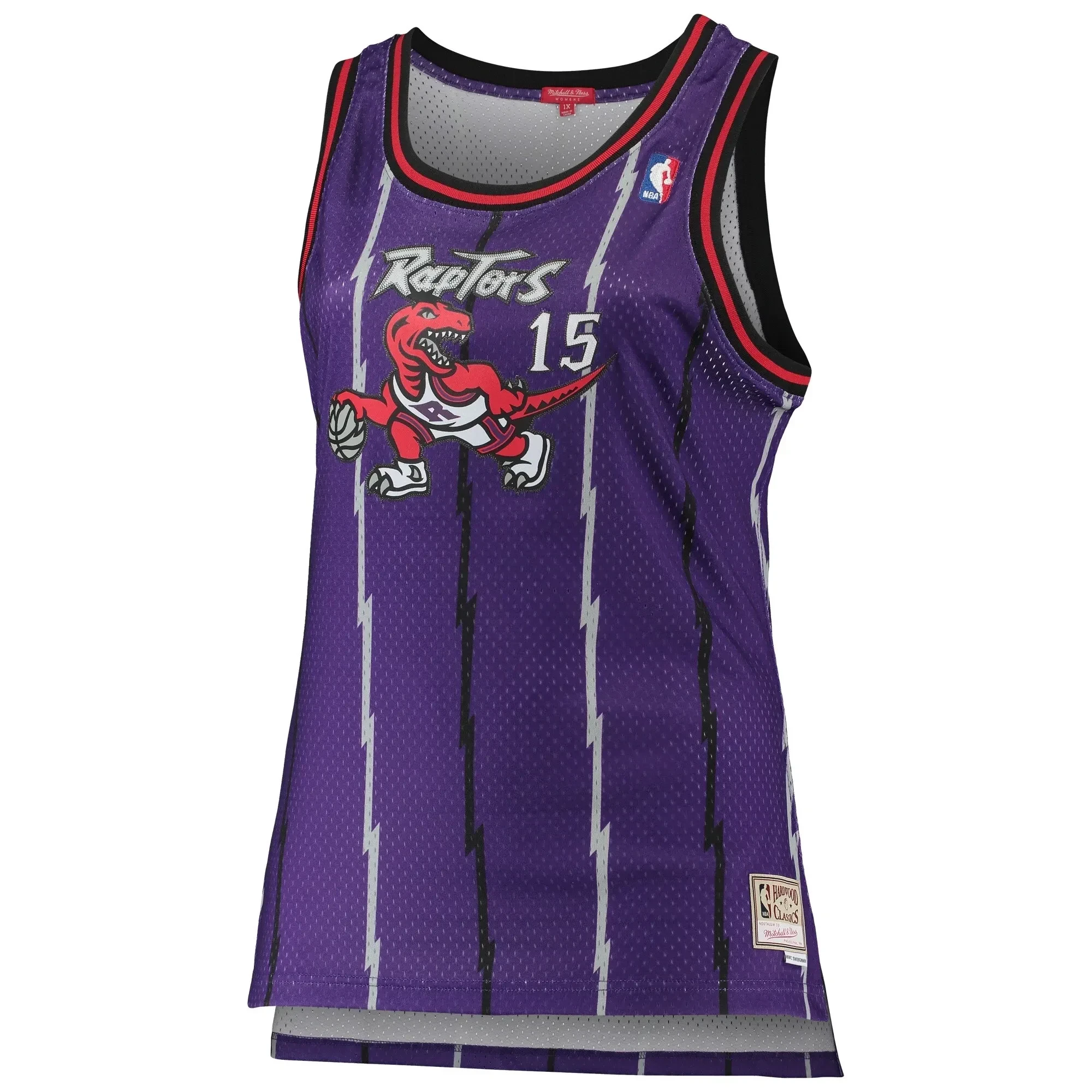 Alternative view of Vince Carter Toronto Raptors Mitchell & Ness Women's Plus Size Swingman Basketball Jersey - Purple - JS346 