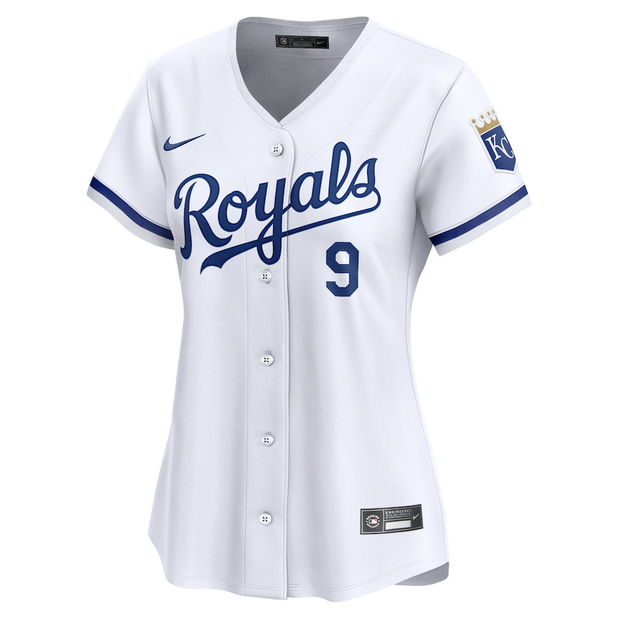 Alternative view of Vinnie Pasquantino 9 Kansas City Royals Women Home Limited Player Baseball Jersey - White 