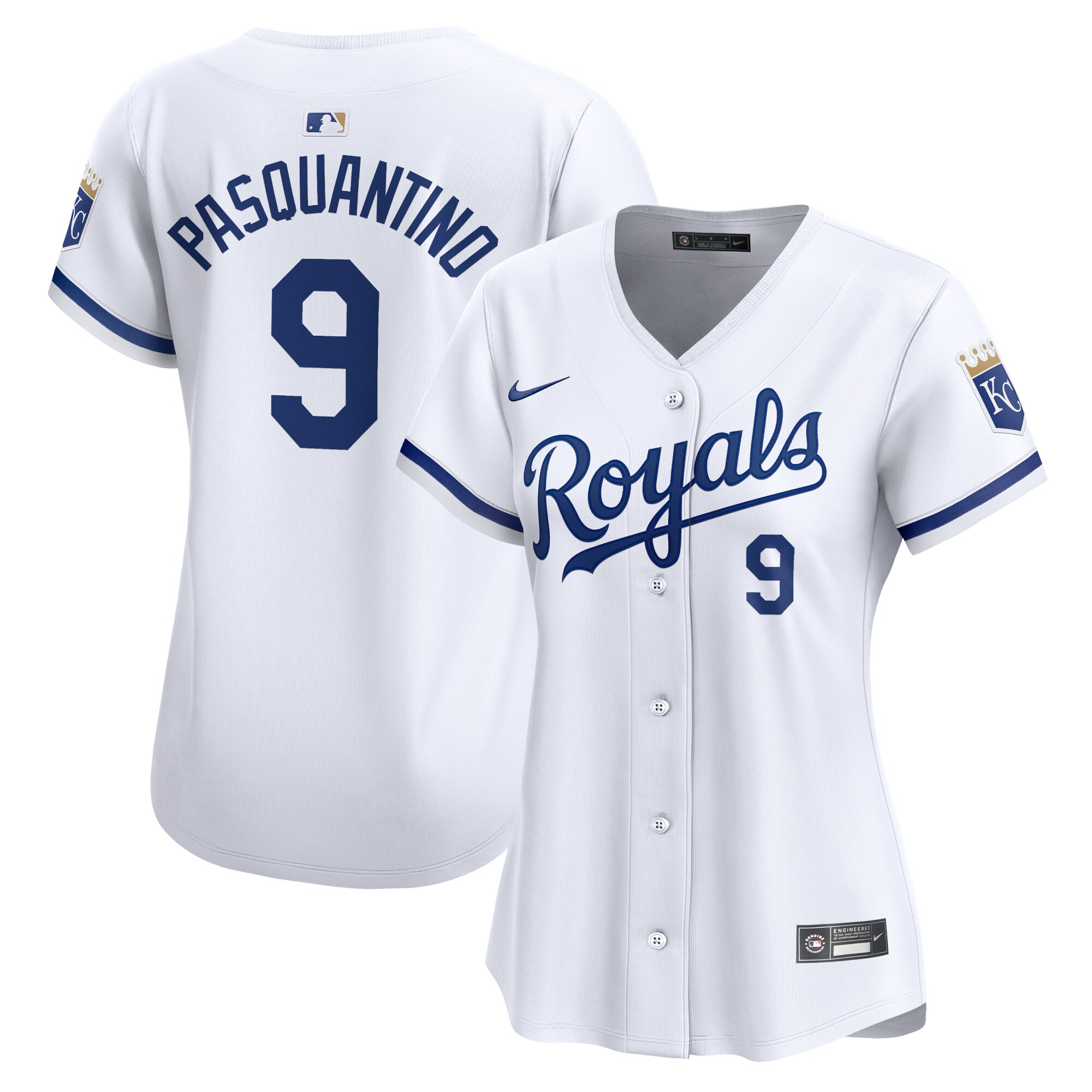 Vinnie Pasquantino Kansas City Royals Women's Home Limited Player Baseball Jersey - White
