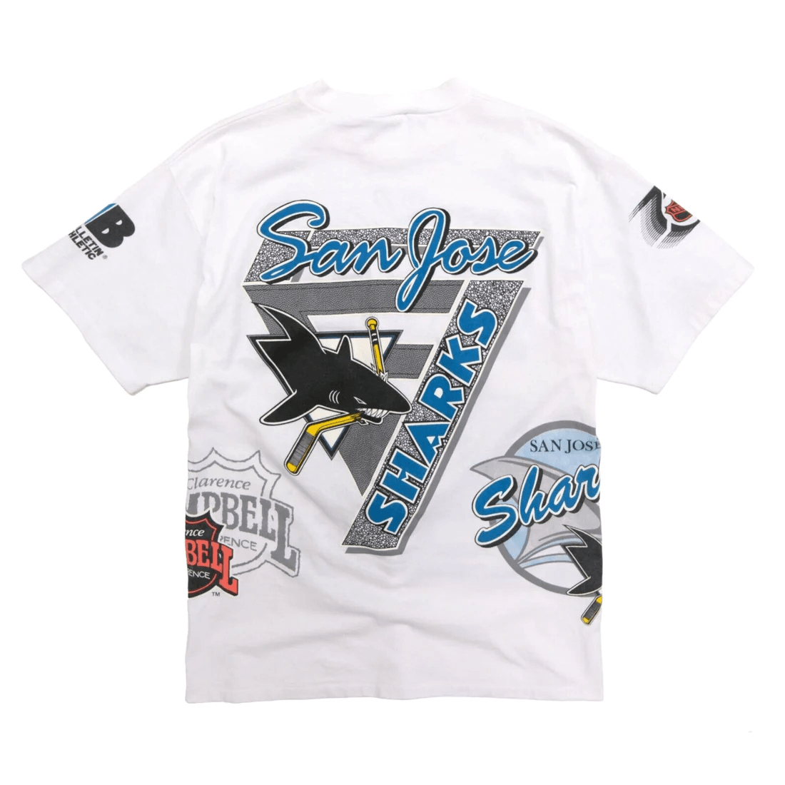 Alternative view of Vintage San Jose Sharks Bulletin Athletic T-Shirt - White - JS706 