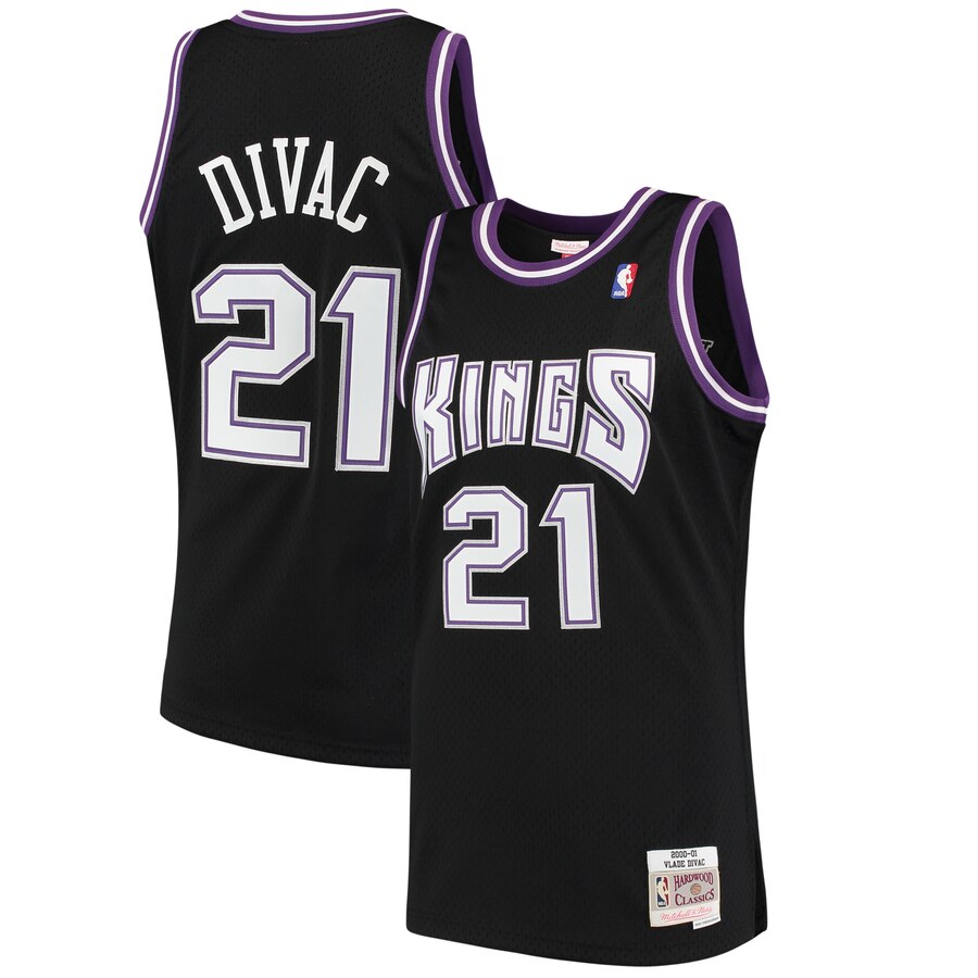 Vlade Divac Sacramento Kings Mitchell & Ness 2000-01 Hardwood Classics Swingman Basketball Jersey - Black