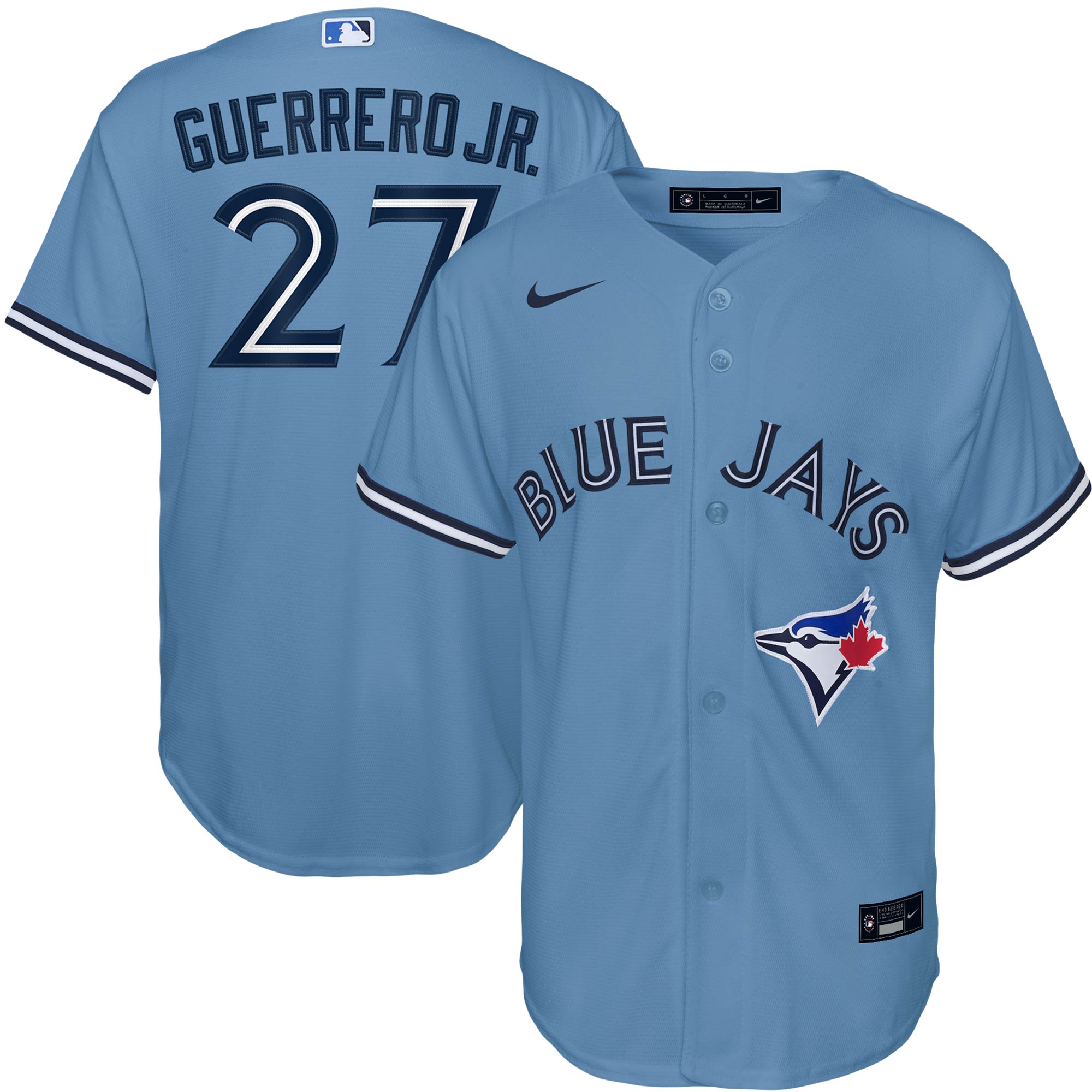 Vladimir Guerrero Jr. Toronto Blue Jays Youth Alternate Replica Player Baseball Jersey - Powder Blue