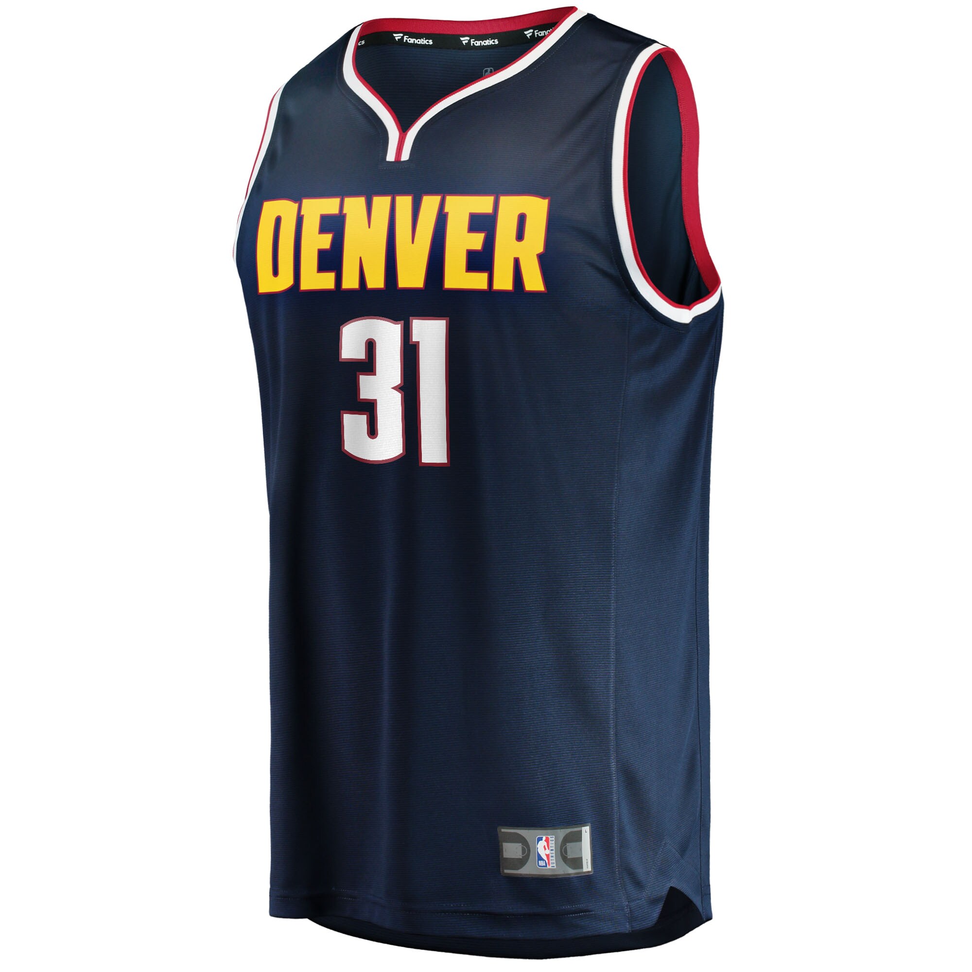 Alternative view of Vlatko Cancar Denver Nuggets Fanatics 2021/22 Fast Break Replica Basketball Jersey - Icon Edition - Navy