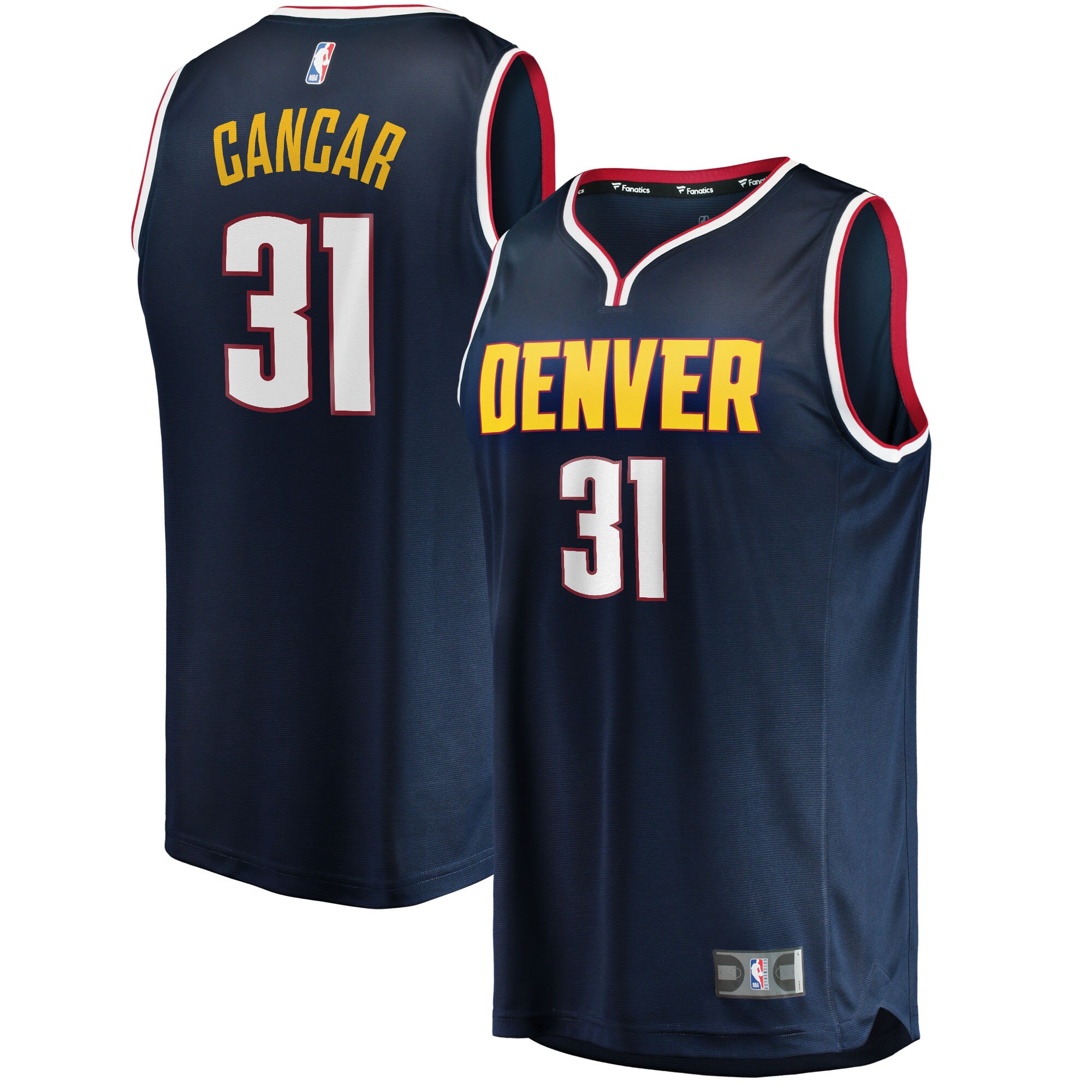 Vlatko Cancar Denver Nuggets Fanatics 2021/22 Fast Break Replica Basketball Jersey - Icon Edition - Navy