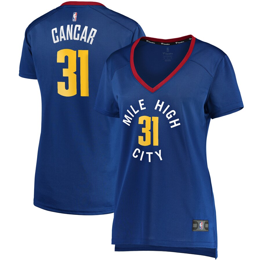 Vlatko Cancar Denver Nuggets Fanatics Branded Women's Fast Break Replica Basketball Jersey Blue - Statement Edition