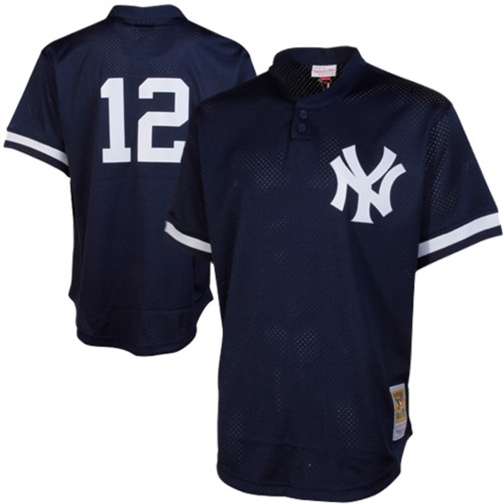 Wade Boggs New York Yankees Mitchell & Ness Cooperstown Mesh Batting Practice Baseball Jersey - Navy