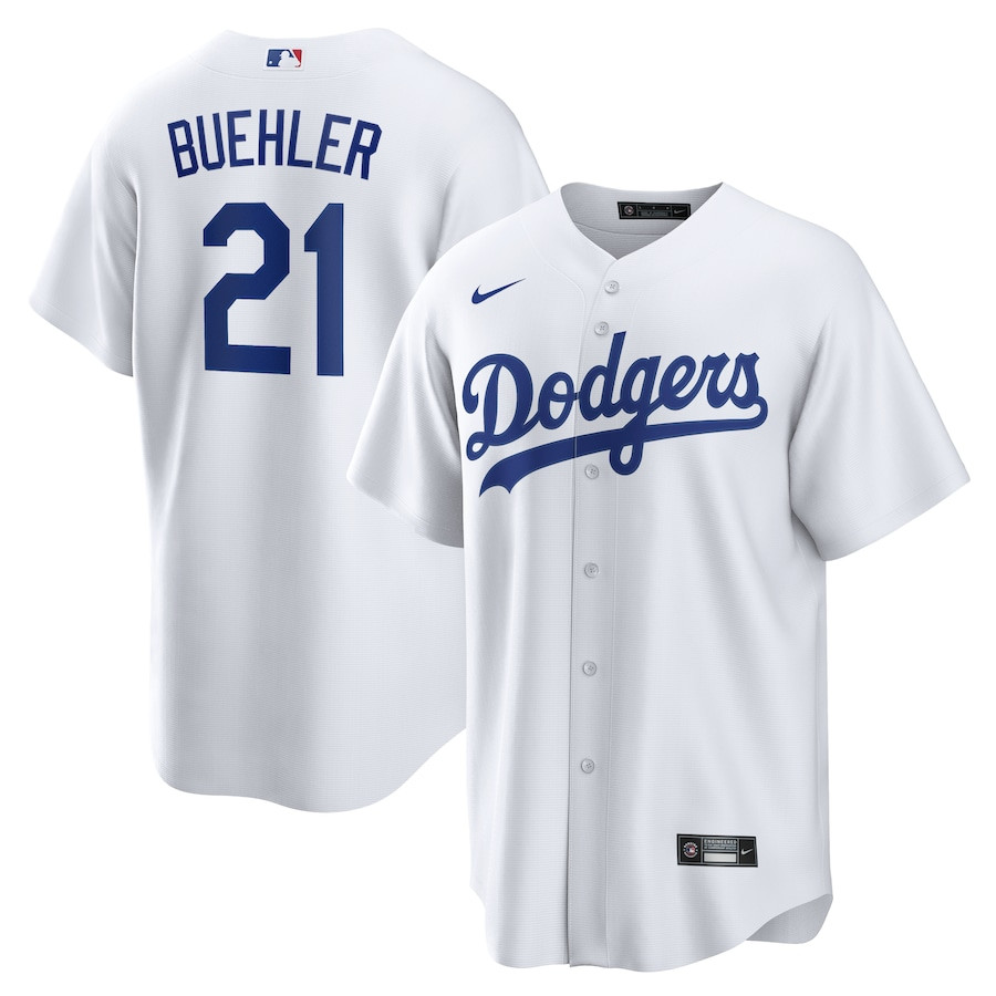Walker Buehler 21 Los Angeles Dodgers Home Men Player Baseball Jersey - White 