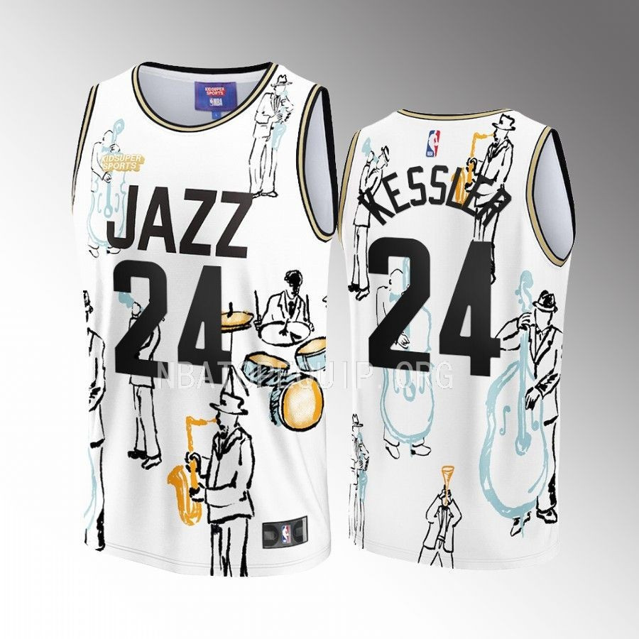 Walker Kessler 24 Utah Jazz NBA & KidSuper Studios Unisex Hometown Basketball Jersey - JS538 