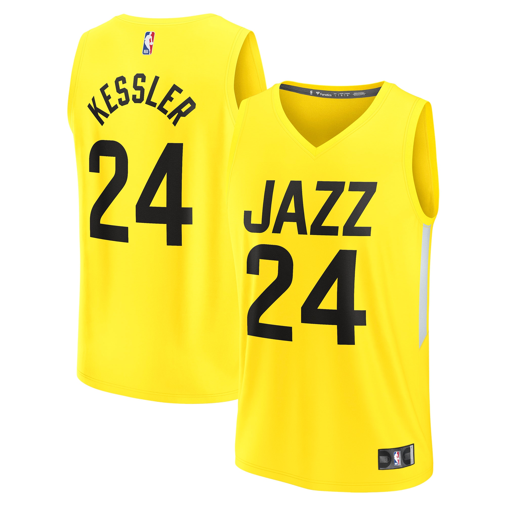 Walker Kessler Utah Jazz Fanatics Branded 2022/23 Fast Break Replica Player Basketball Jersey - Icon Edition - Yellow