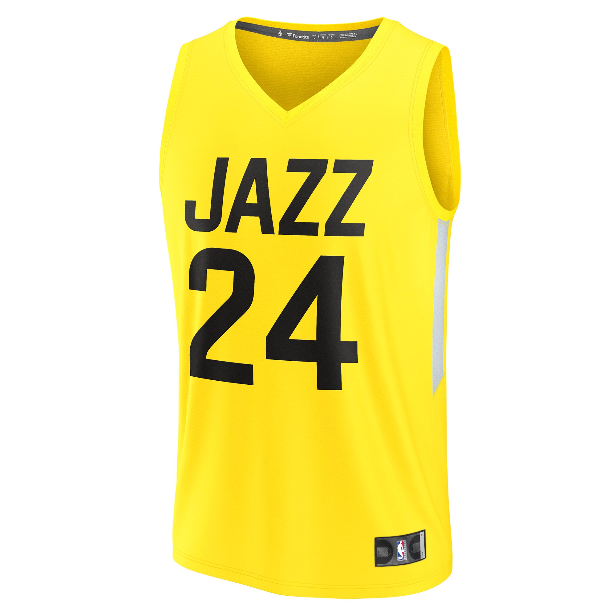 Alternative view of Walker Kessler Utah Jazz Fanatics Fast Break Replica Player Basketball Jersey - Icon Edition - Yellow