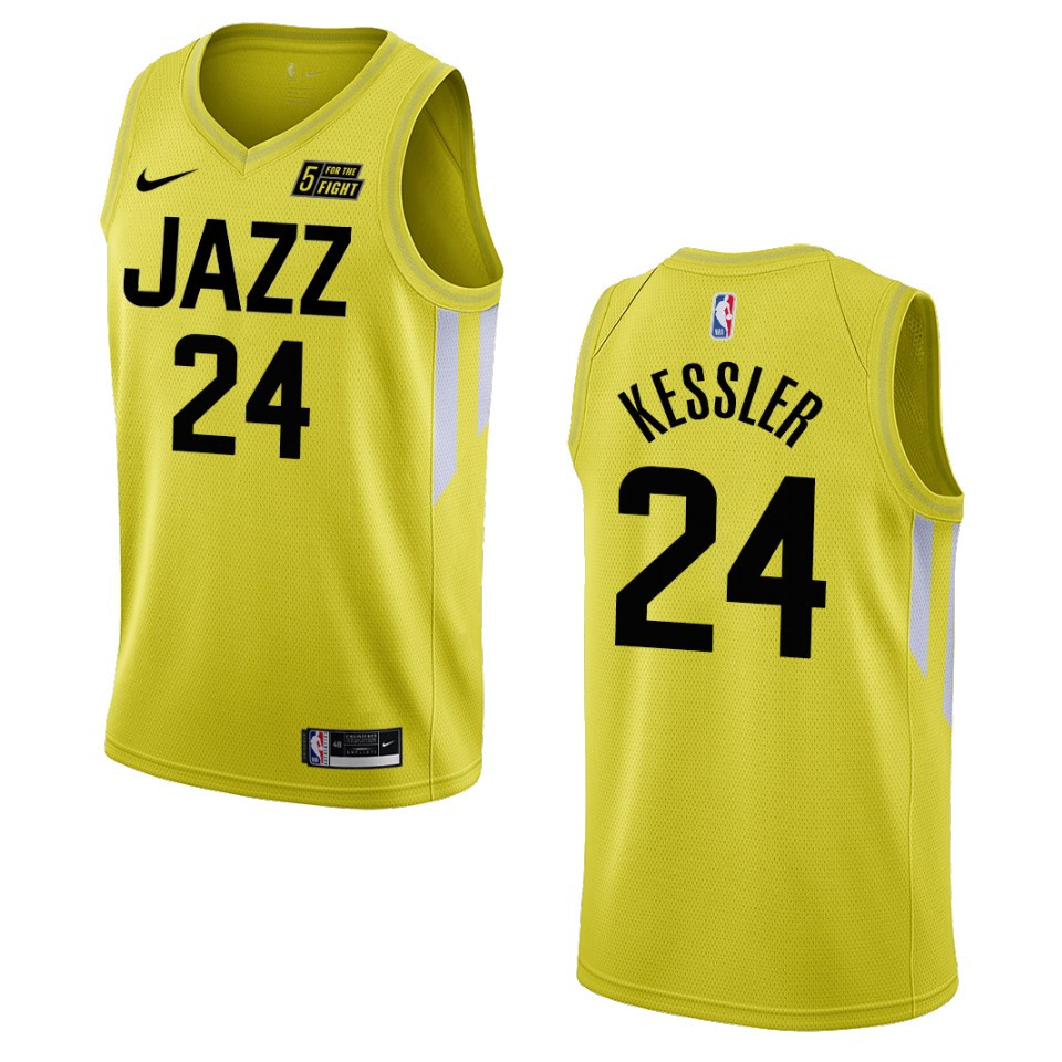 Walker Kessler Yellow Icon Edition 2022-23 Utah Jazz Swingman Basketball Jersey