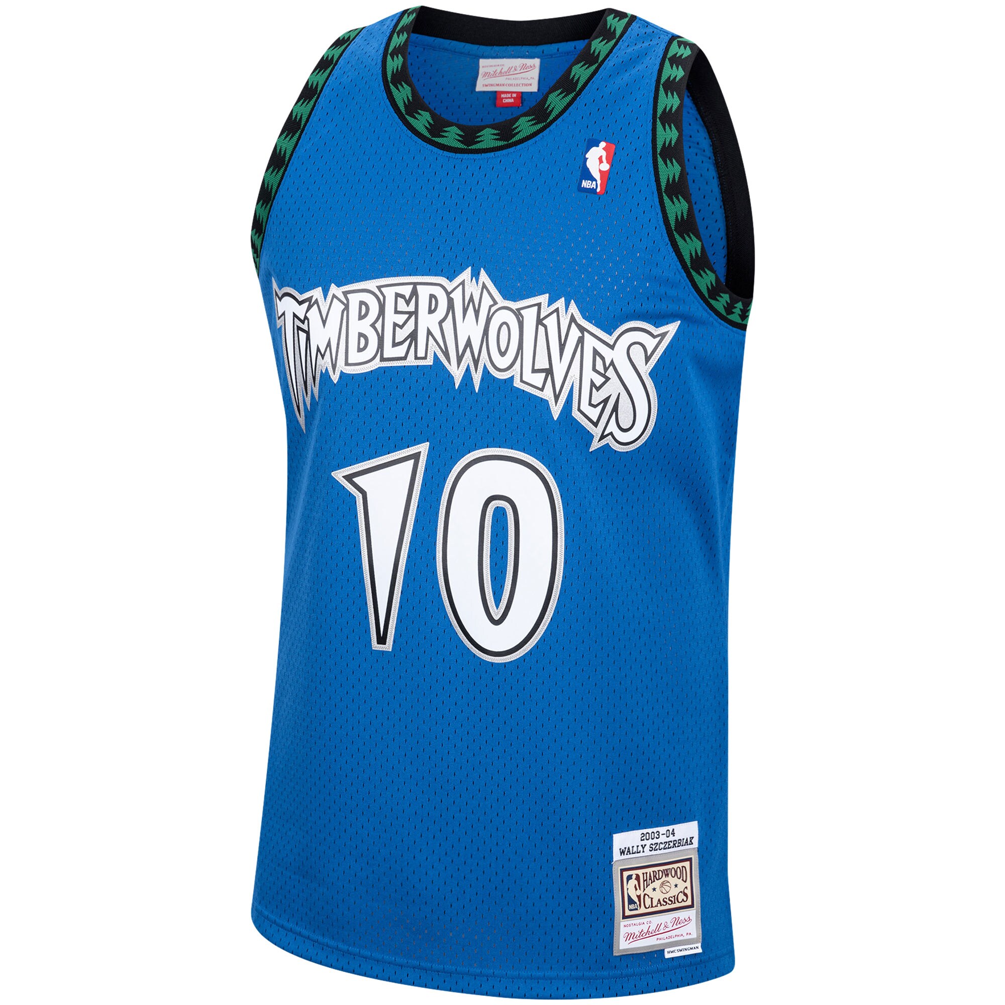 Alternative view of Wally Szczerbiak Minnesota Timberwolves Mitchell & Ness 2001/02 Hardwood Classics Swingman Basketball Jersey - Blue
