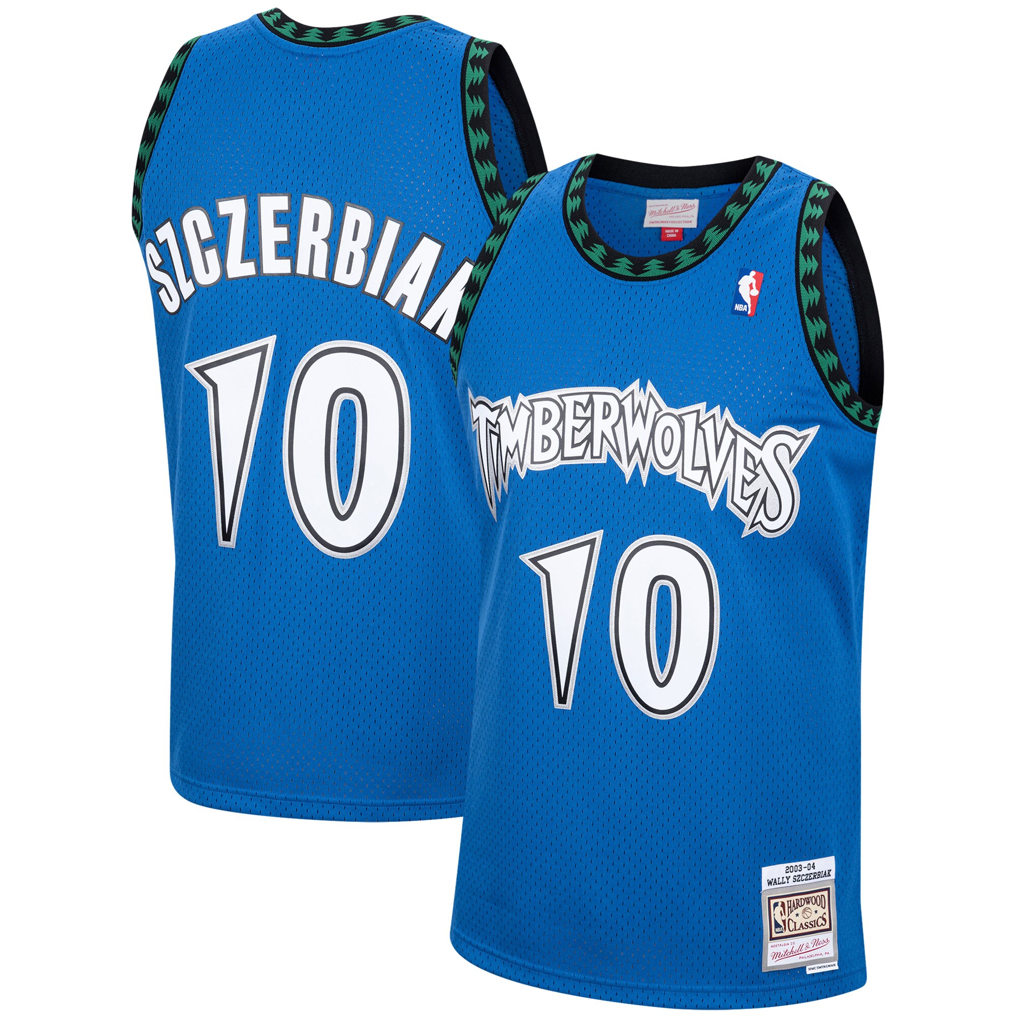 Wally Szczerbiak Minnesota Timberwolves Mitchell & Ness 2001/02 Hardwood Classics Swingman Basketball Jersey - Blue