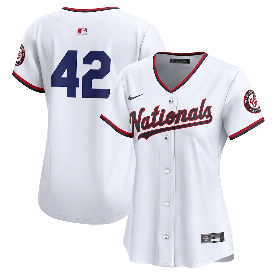 Washington Nationals 2024 Jackie Robinson Day Home Limited Women Baseball Jersey - White - JS178 