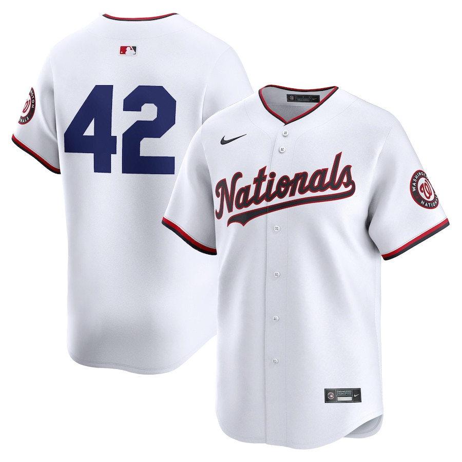 Washington Nationals 2024 Jackie Robinson Day Home Men Limited Baseball Jersey - White - JS144 