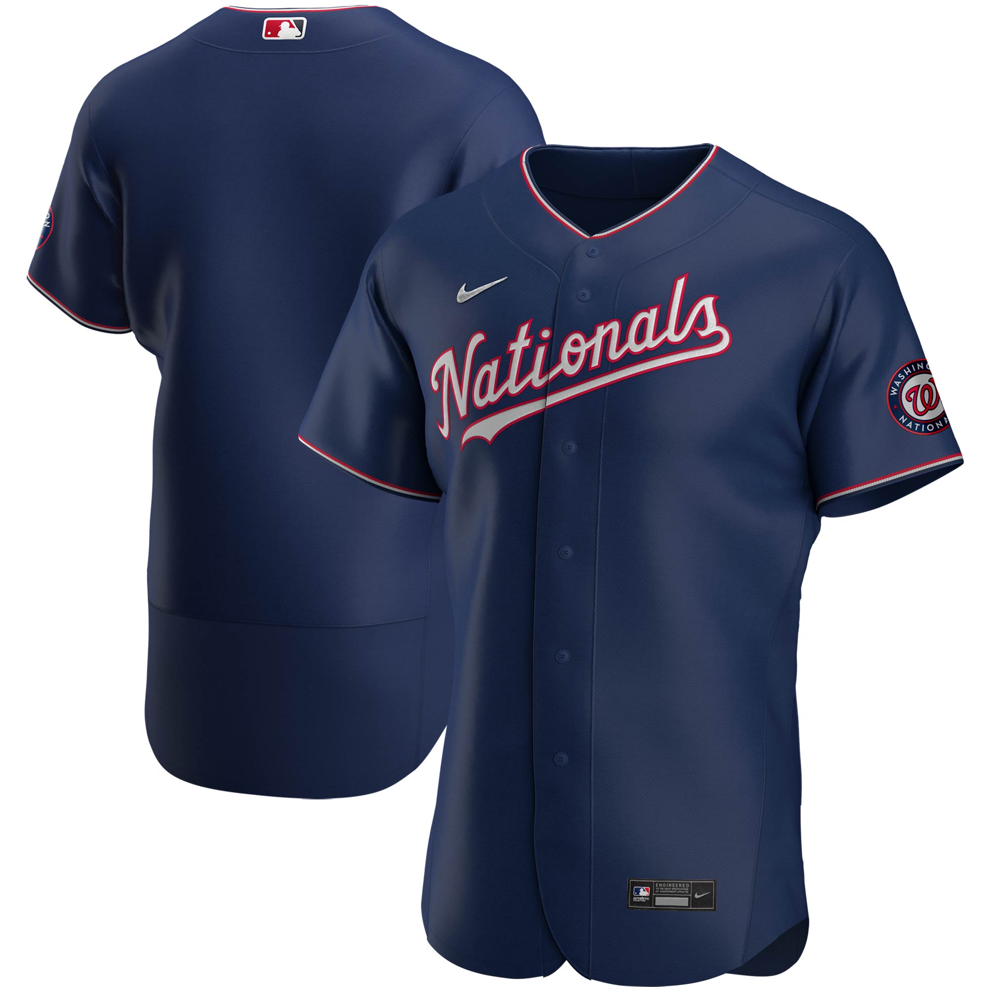 Washington Nationals Alternate Authentic Team Baseball Jersey – Navy