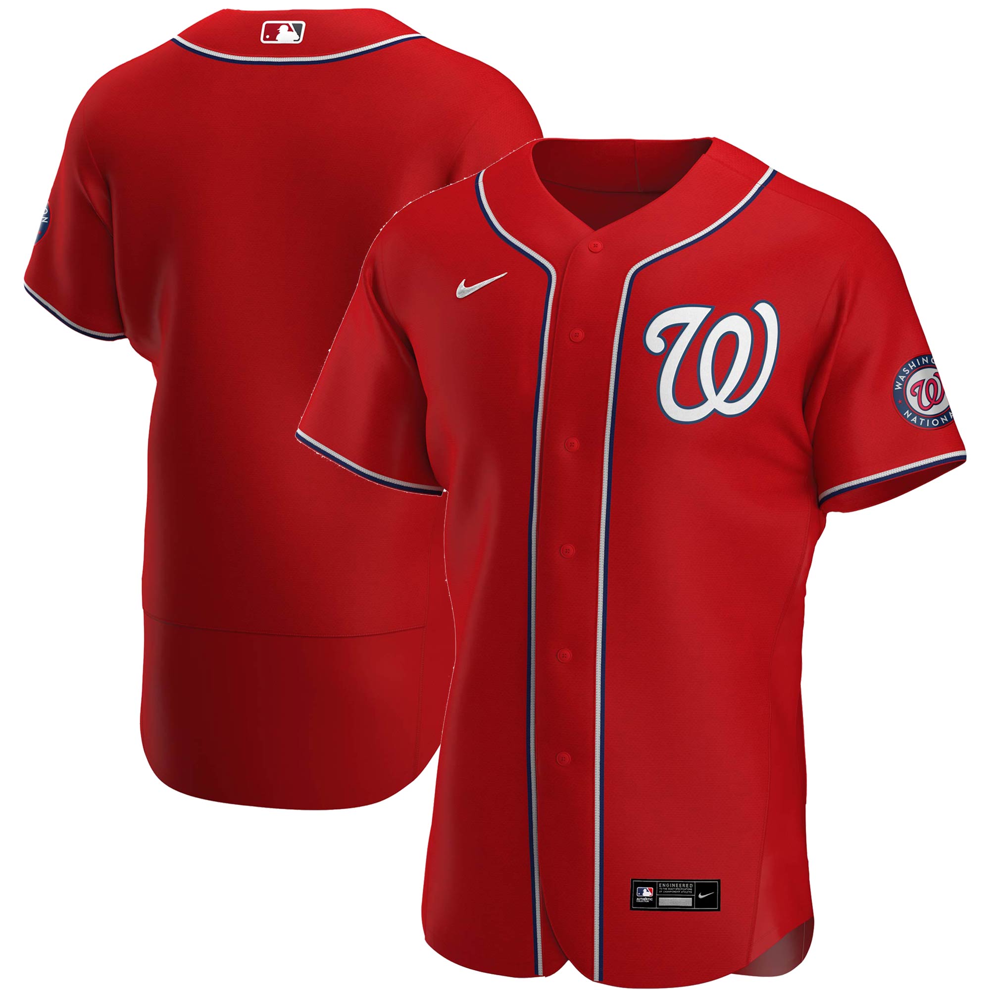 Washington Nationals Alternate Authentic Team Baseball Jersey – Red