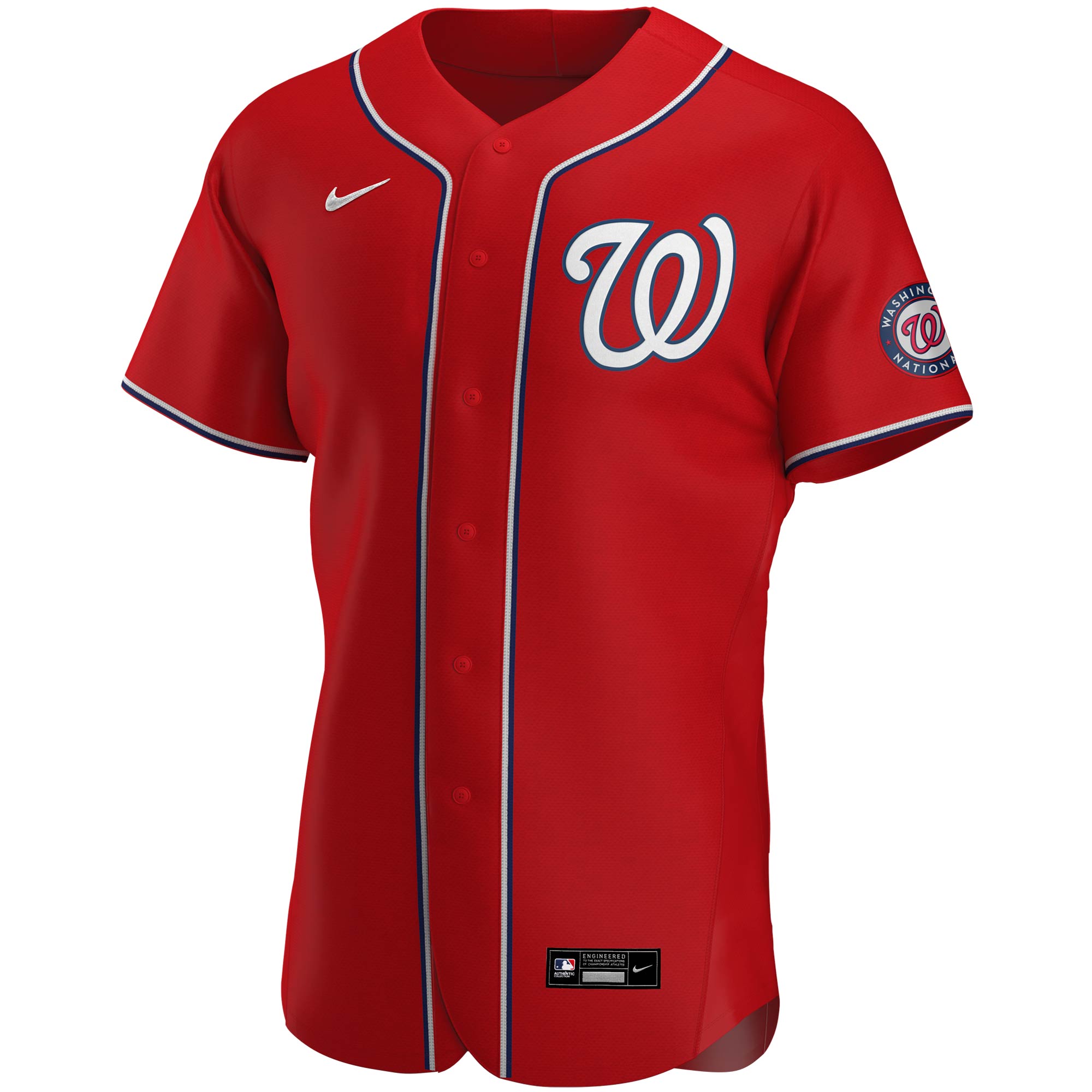 Alternative view of Washington Nationals Alternate Authentic Team Baseball Jersey – Red