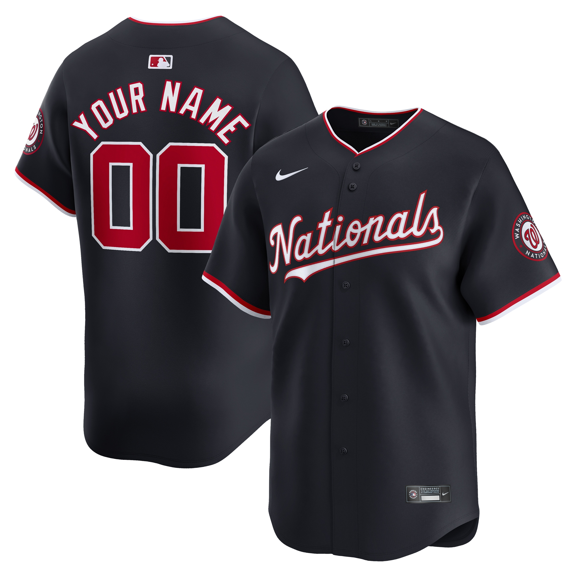 Washington Nationals Alternate Limited Custom Baseball JerseyÃƒâ€šÃ‚Â ÃƒÂ¢Ã¢â€šÂ¬Ã¢â‚¬Å“ Navy