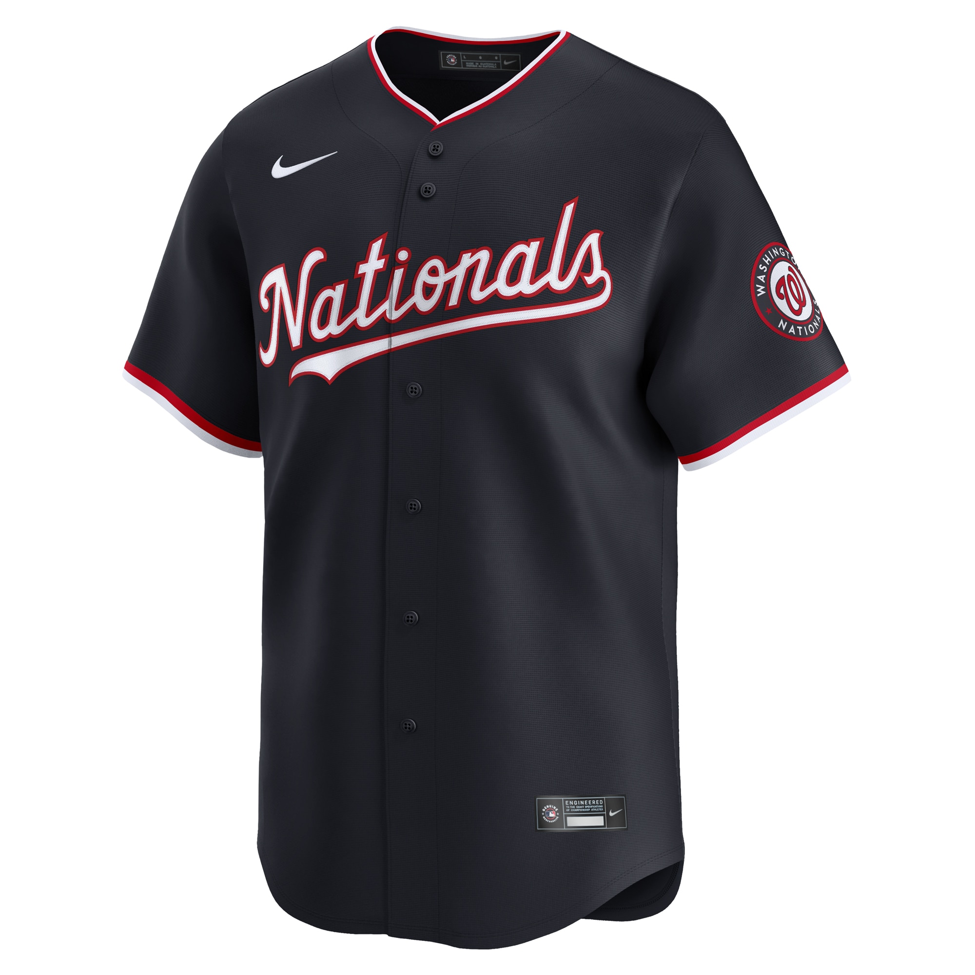 Alternative view of Washington Nationals Alternate Limited Custom Baseball JerseyÃƒâ€šÃ‚Â ÃƒÂ¢Ã¢â€šÂ¬Ã¢â‚¬Å“ Navy
