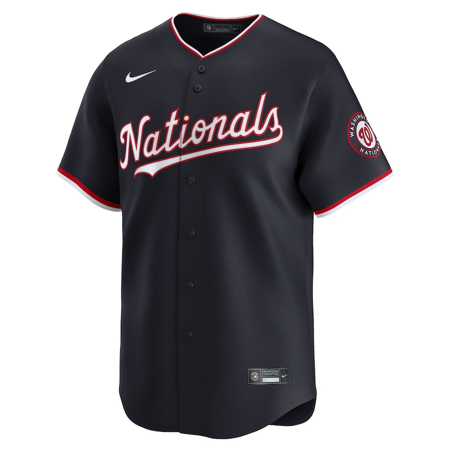 Alternative view of Washington Nationals Alternate Limited Custom Men Baseball Jersey - Navy - JS621 