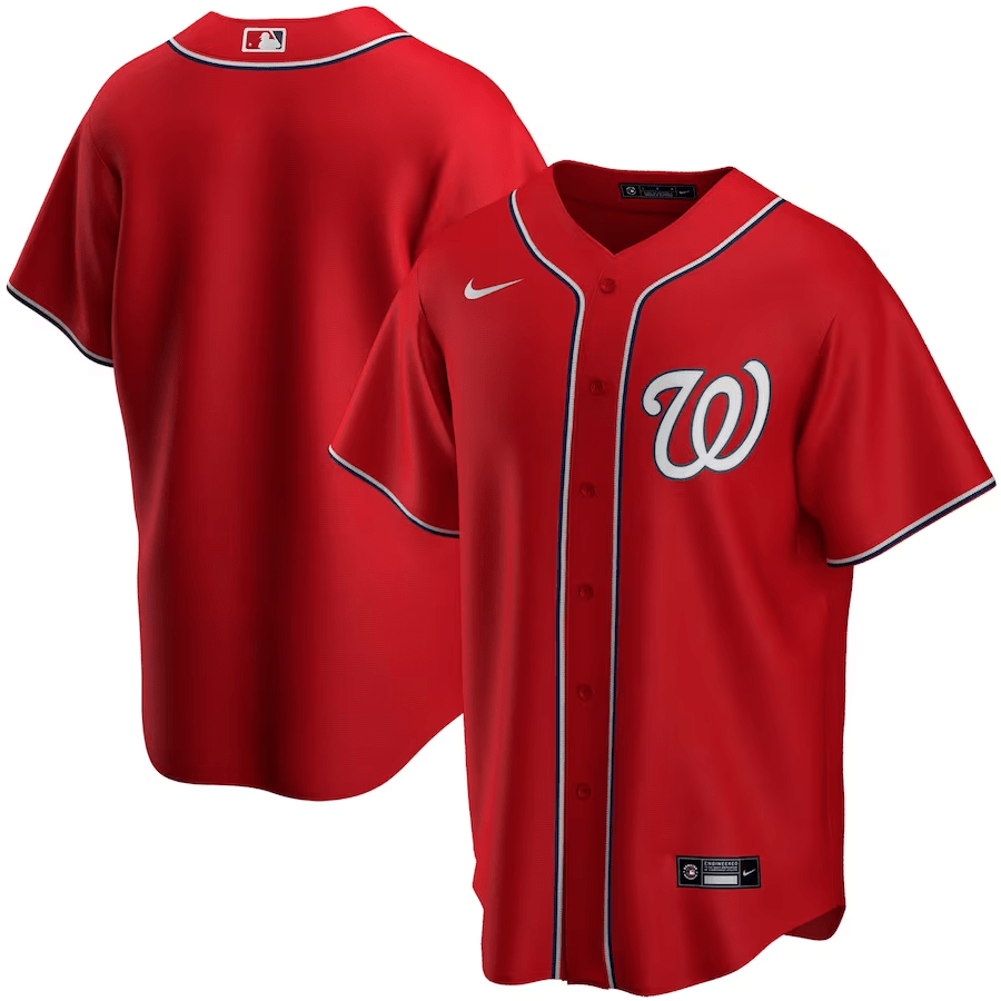 Washington Nationals Alternate Men Baseball Jersey - Red - JS150 