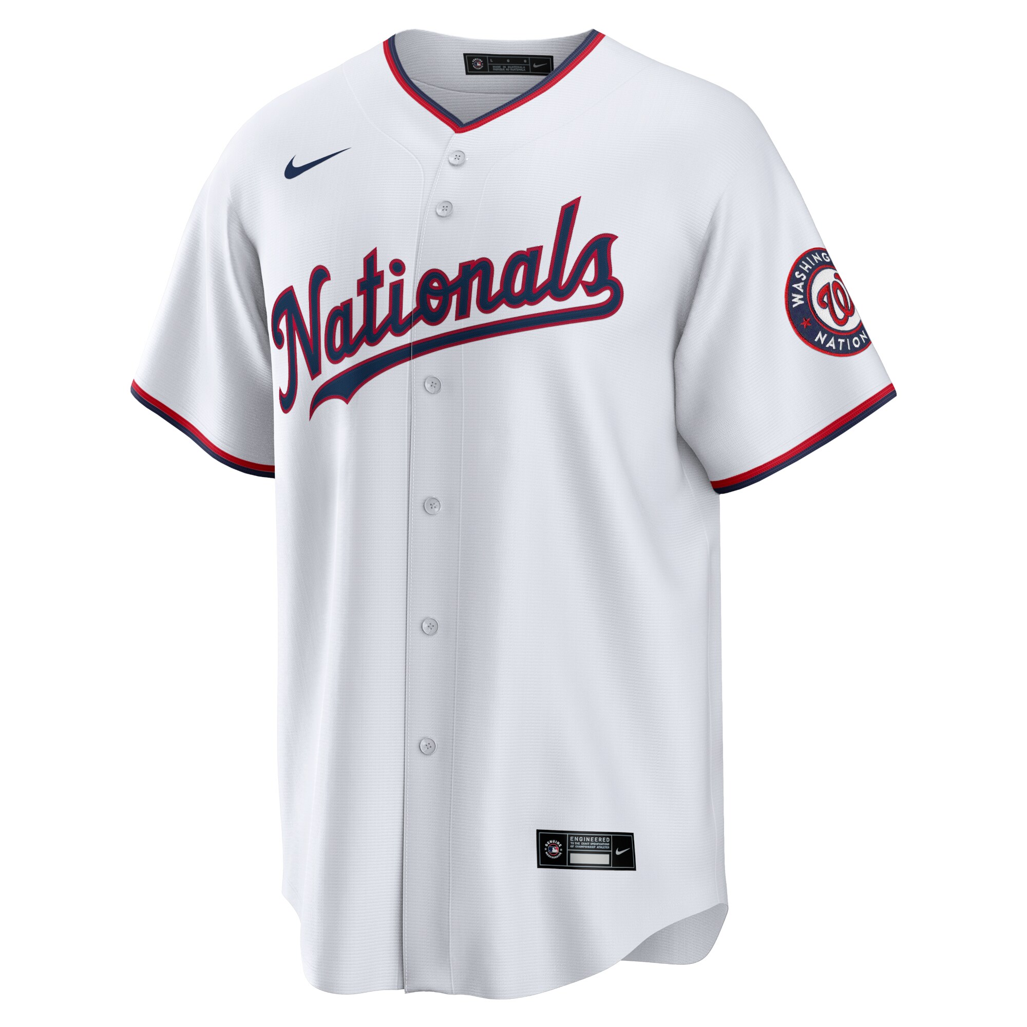 Alternative view of Washington Nationals Alternate Replica Team Baseball Jersey - White