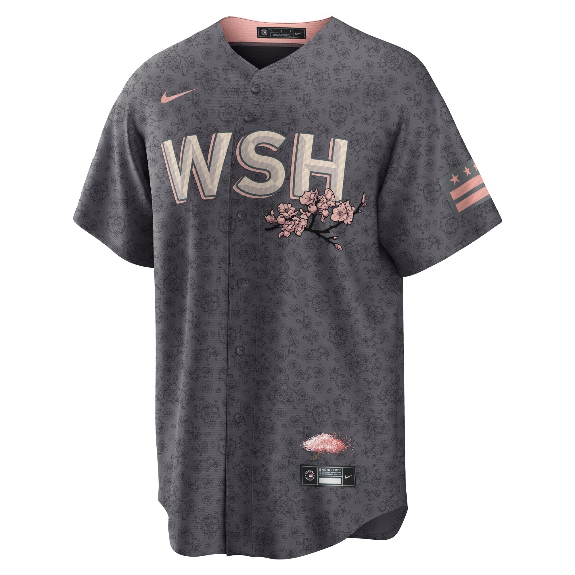 Alternative view of Washington Nationals City Connect Replica Team Baseball Jersey – Gray